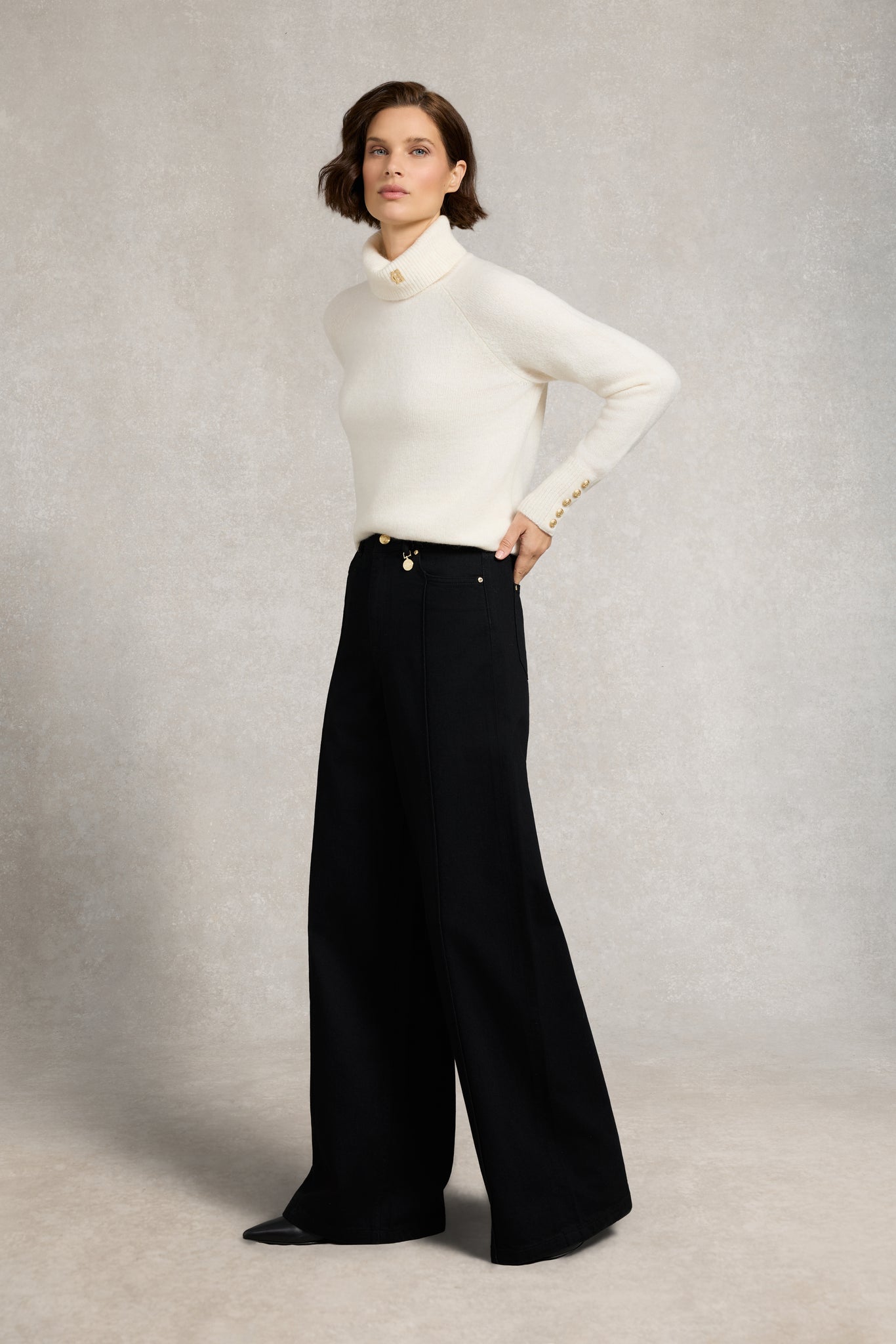 Lily Wide Leg Jean (Black)