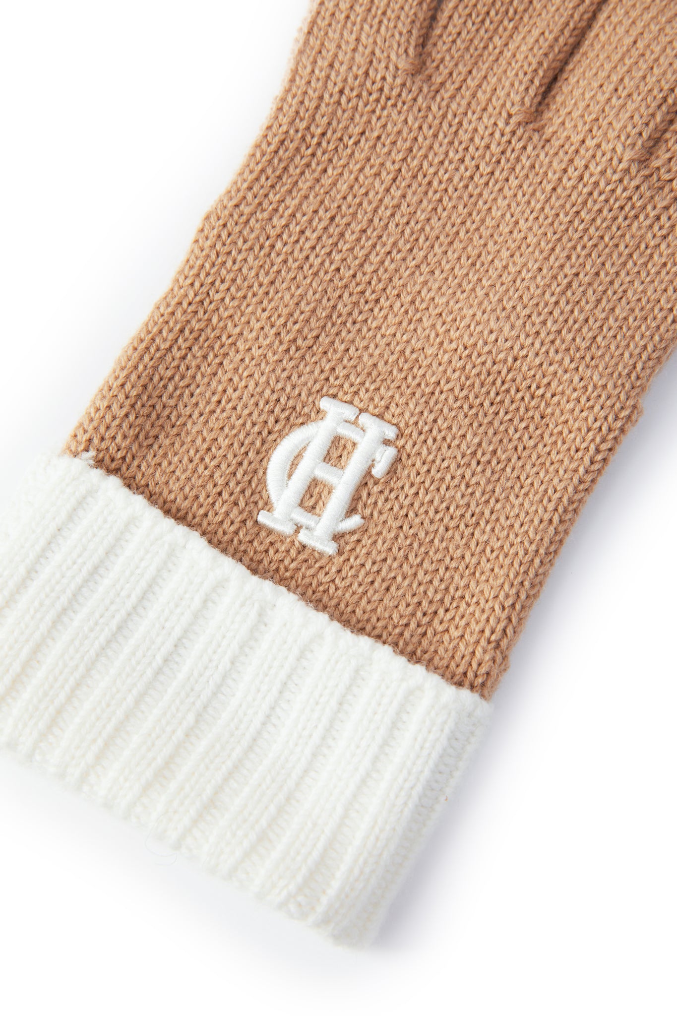 Chelsea Logo Knitted Gloves (Camel Cream)