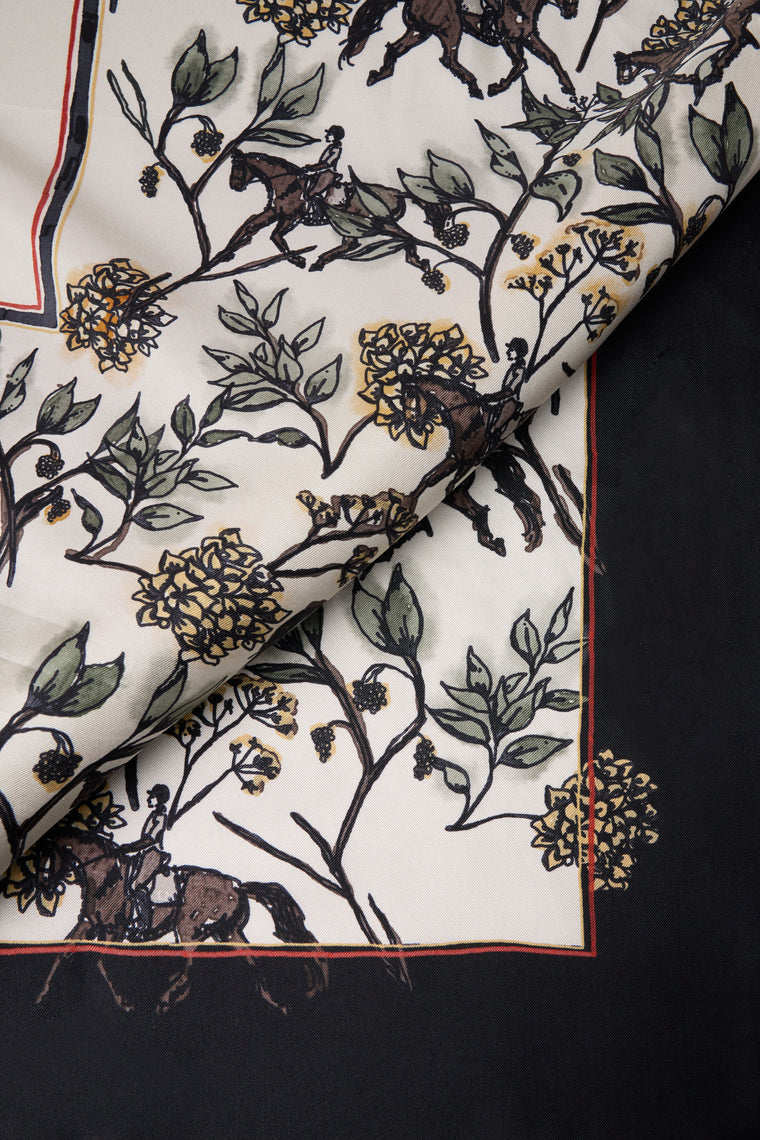 Atlas Silk Scarf (Navy)