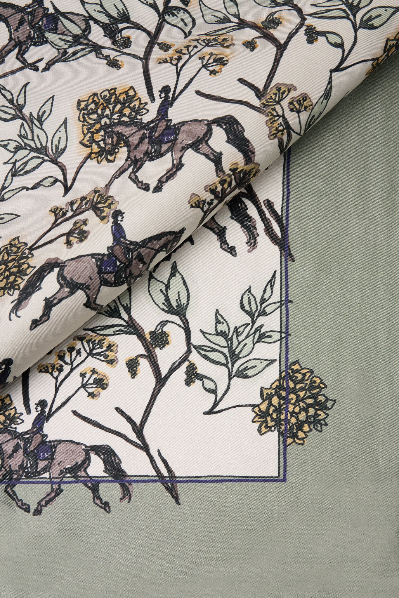 Atlas Silk Scarf (Thyme)