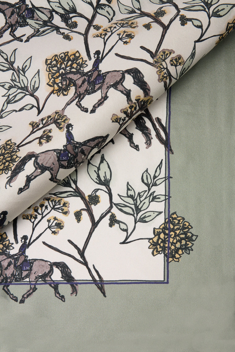 Atlas Silk Scarf (Thyme)