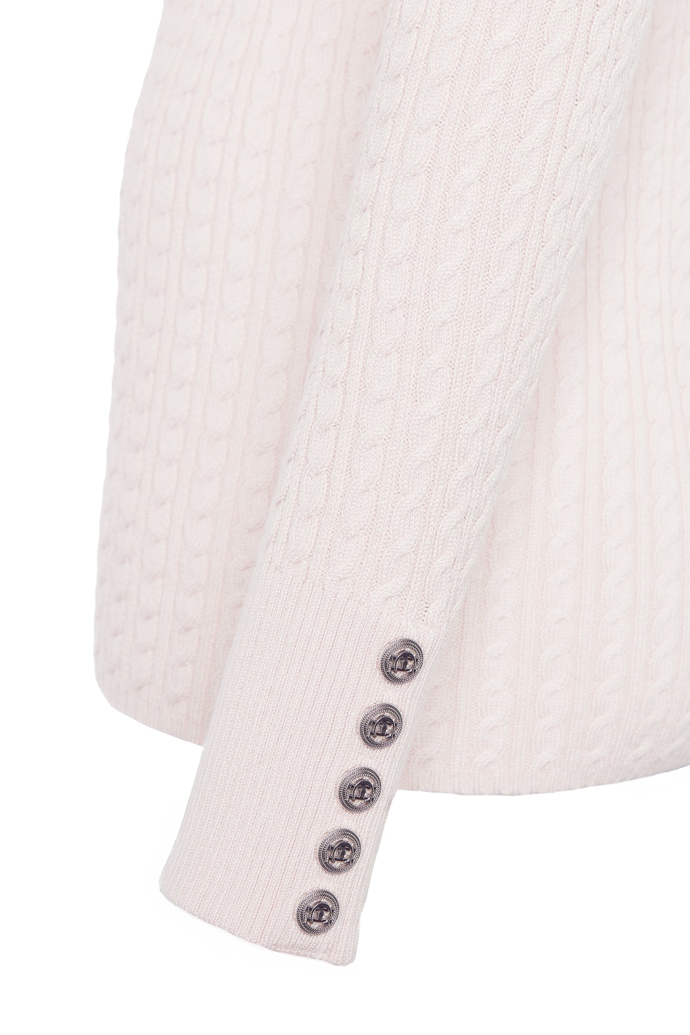 Ava Half Zip Knit (Soft Pink)