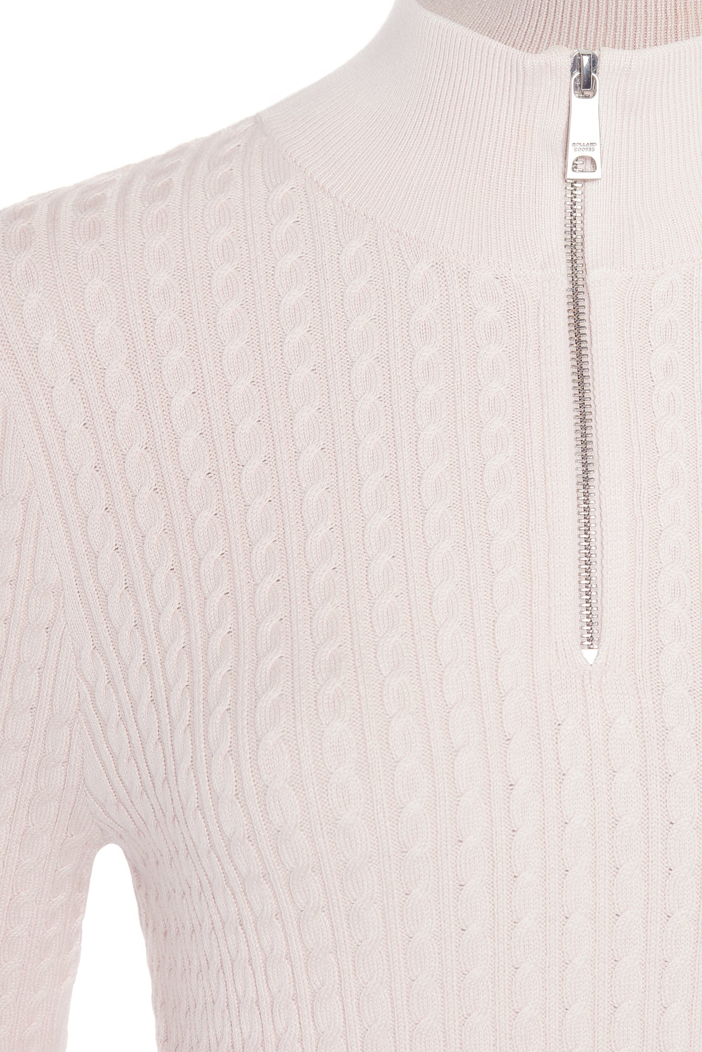 Ava Half Zip Knit (Soft Pink)