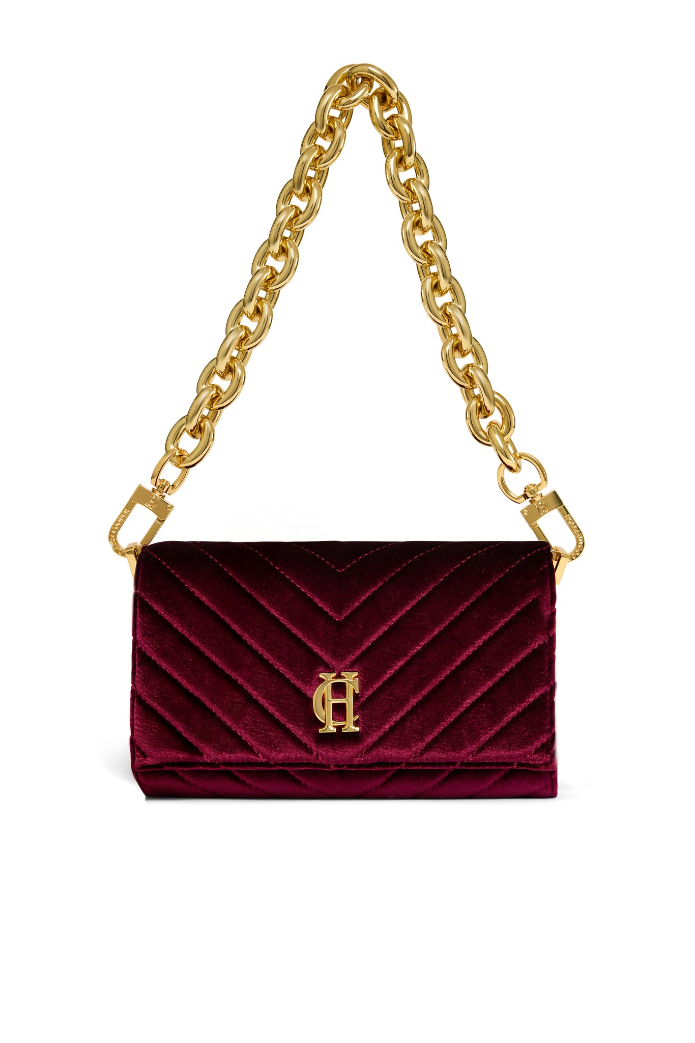 Belgravia Clutch Bag (Merlot Velvet)