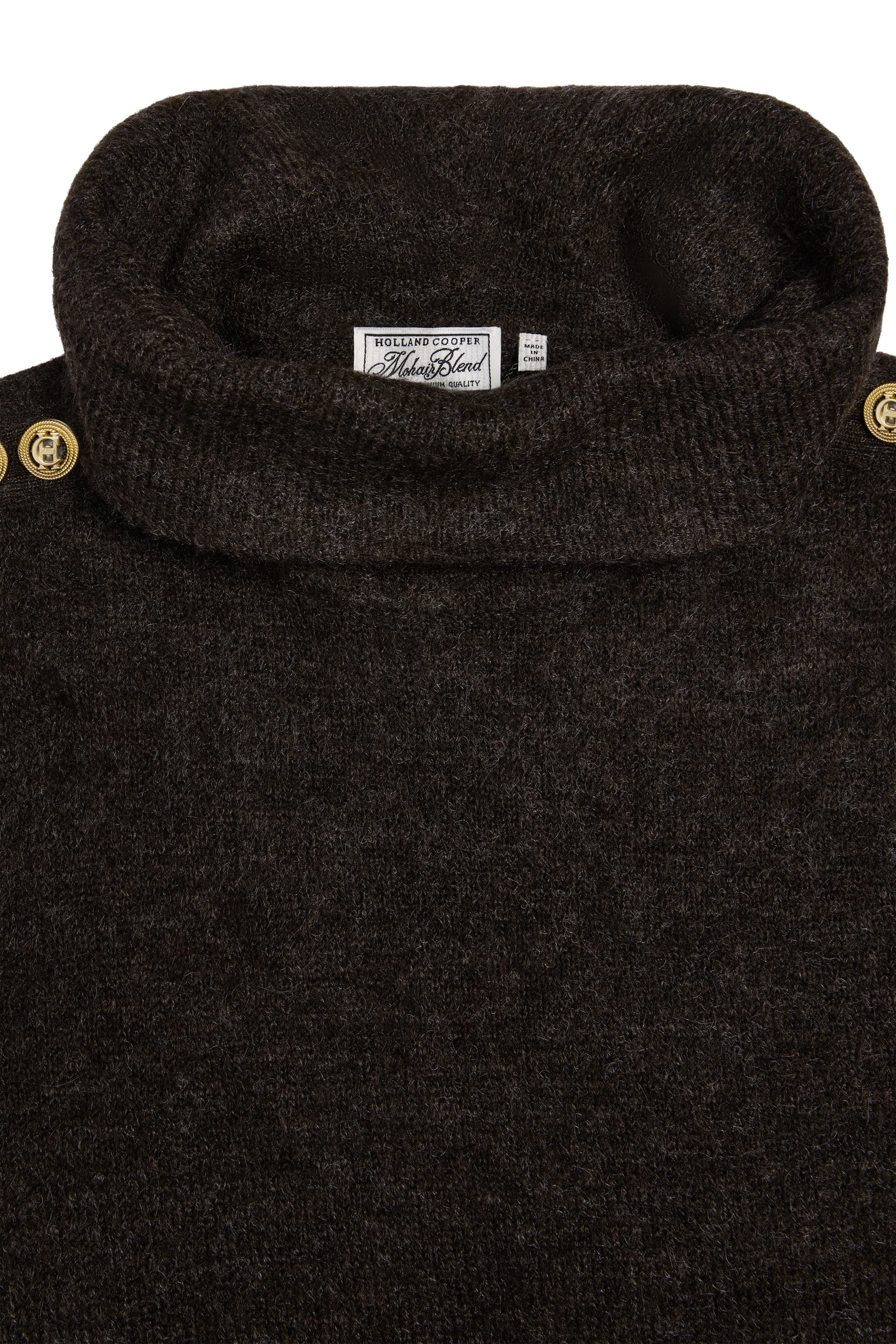 Berkeley Roll Neck Dress (Chocolate)