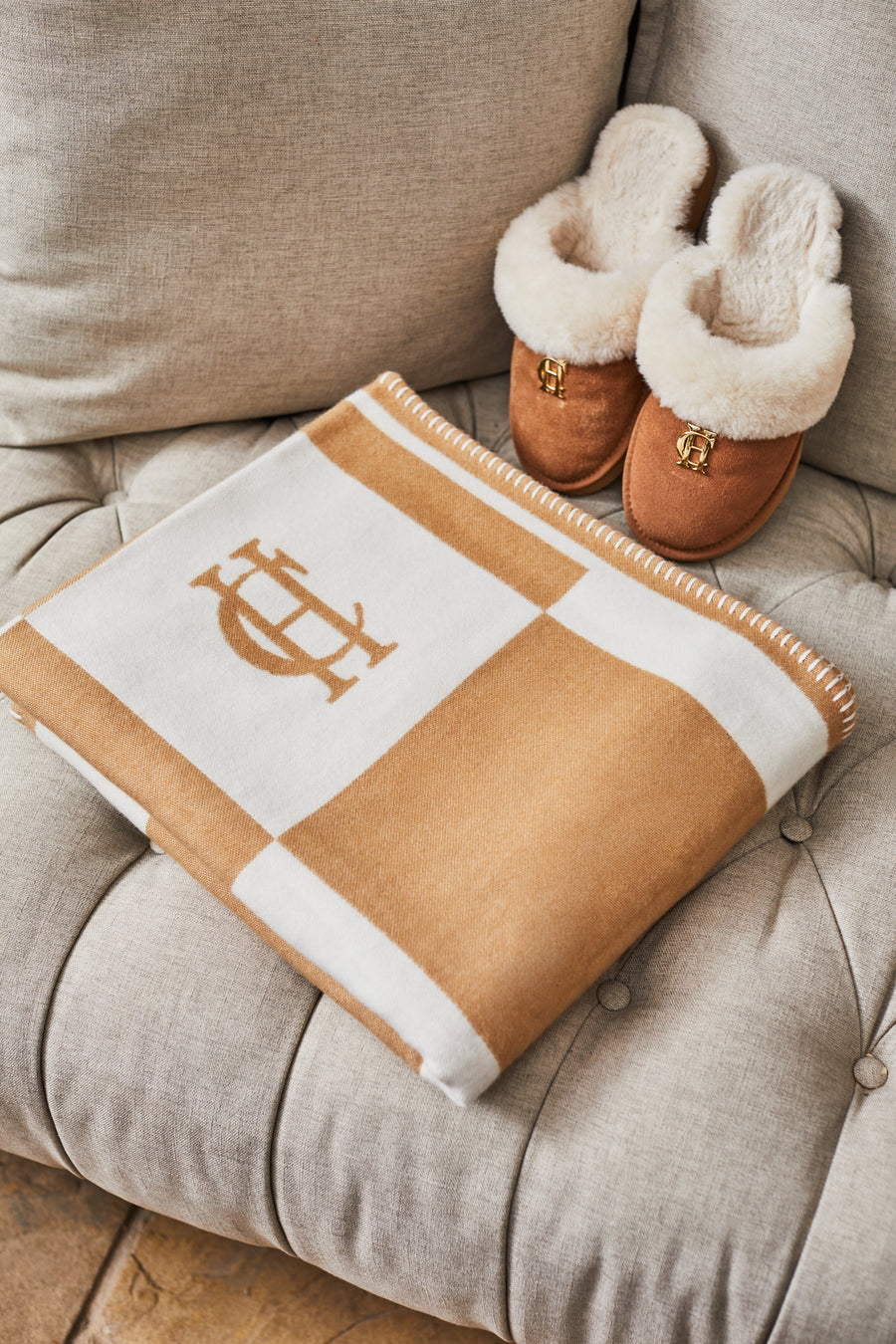 Soft blanket - OCS Classic Stripes Camel main image 1