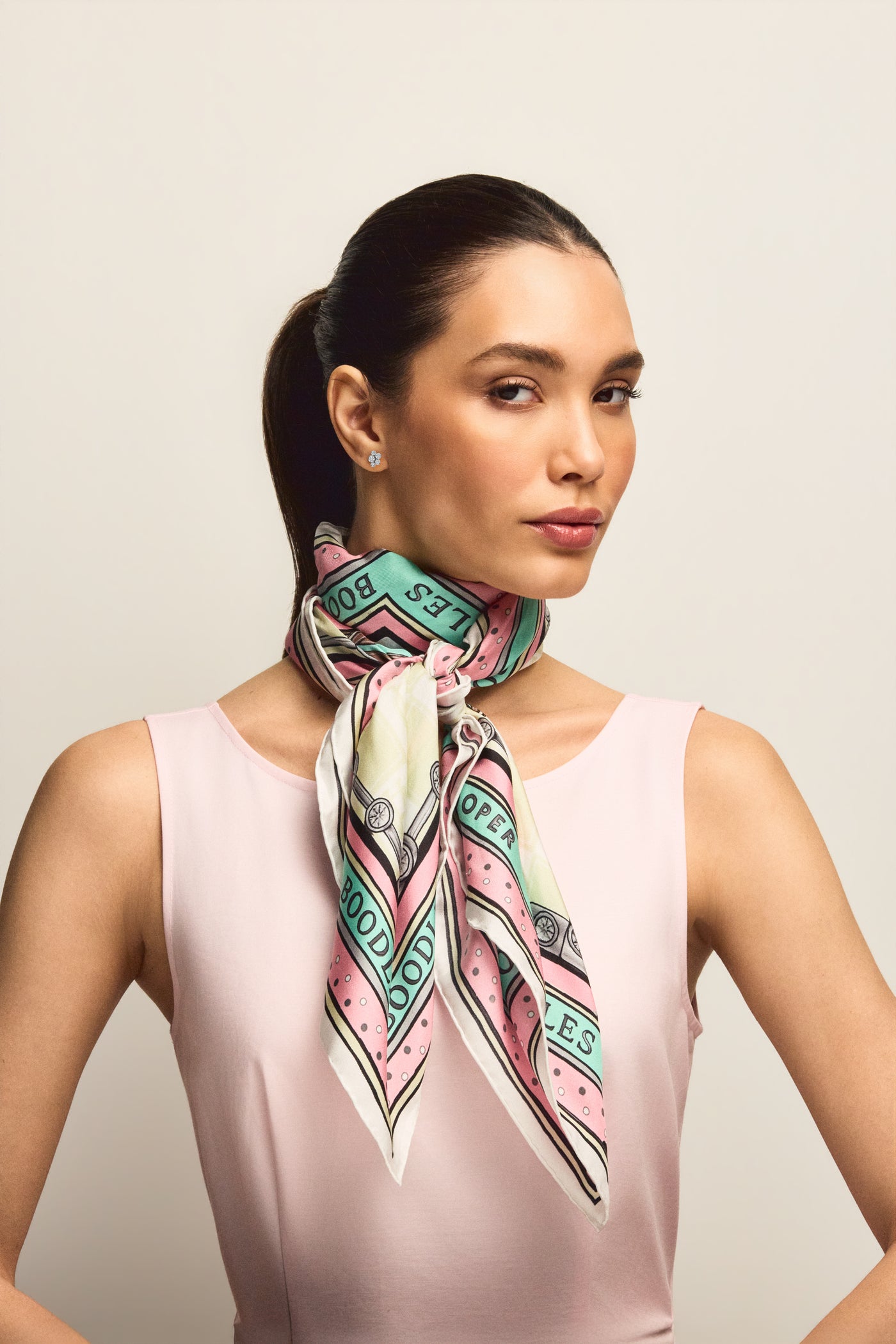 HC x Boodles Silk Scarf (Aqua)