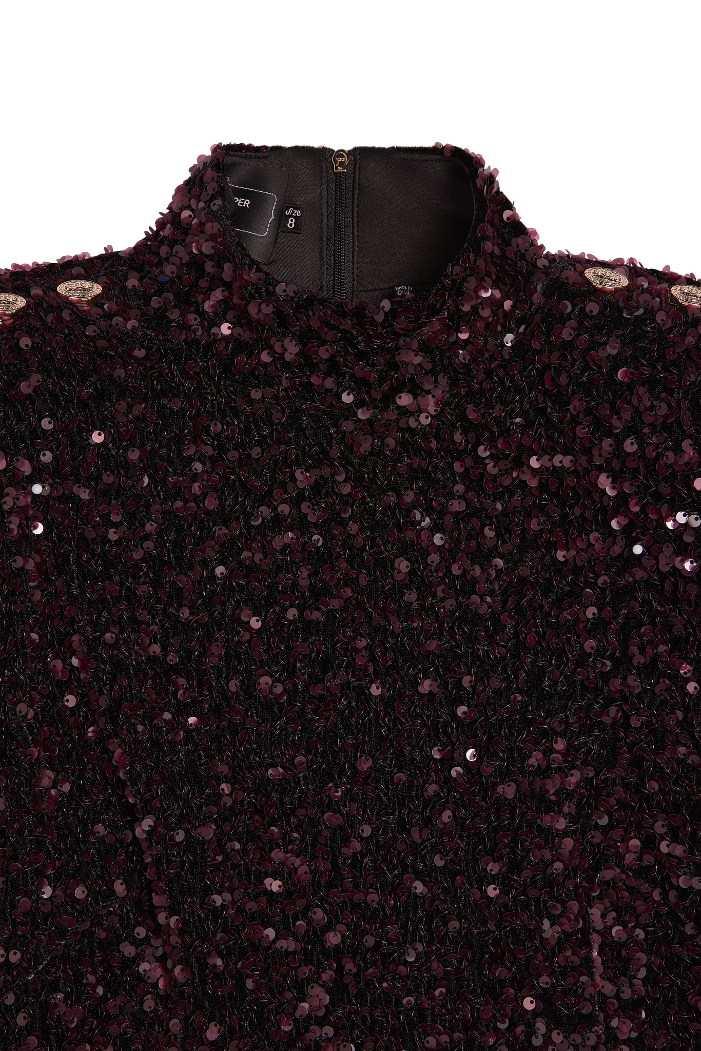 Cara Sequin Mini Dress (Burgundy)