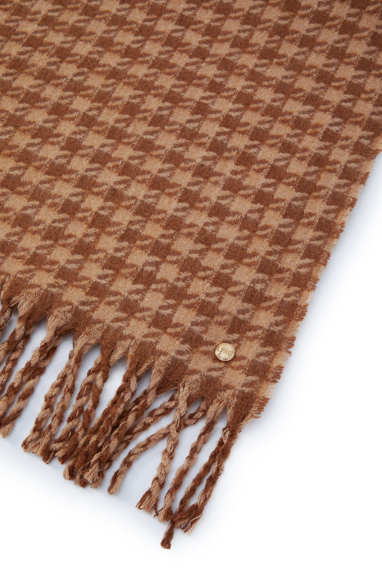 HC Chelsea Scarf (Camel Houndstooth)