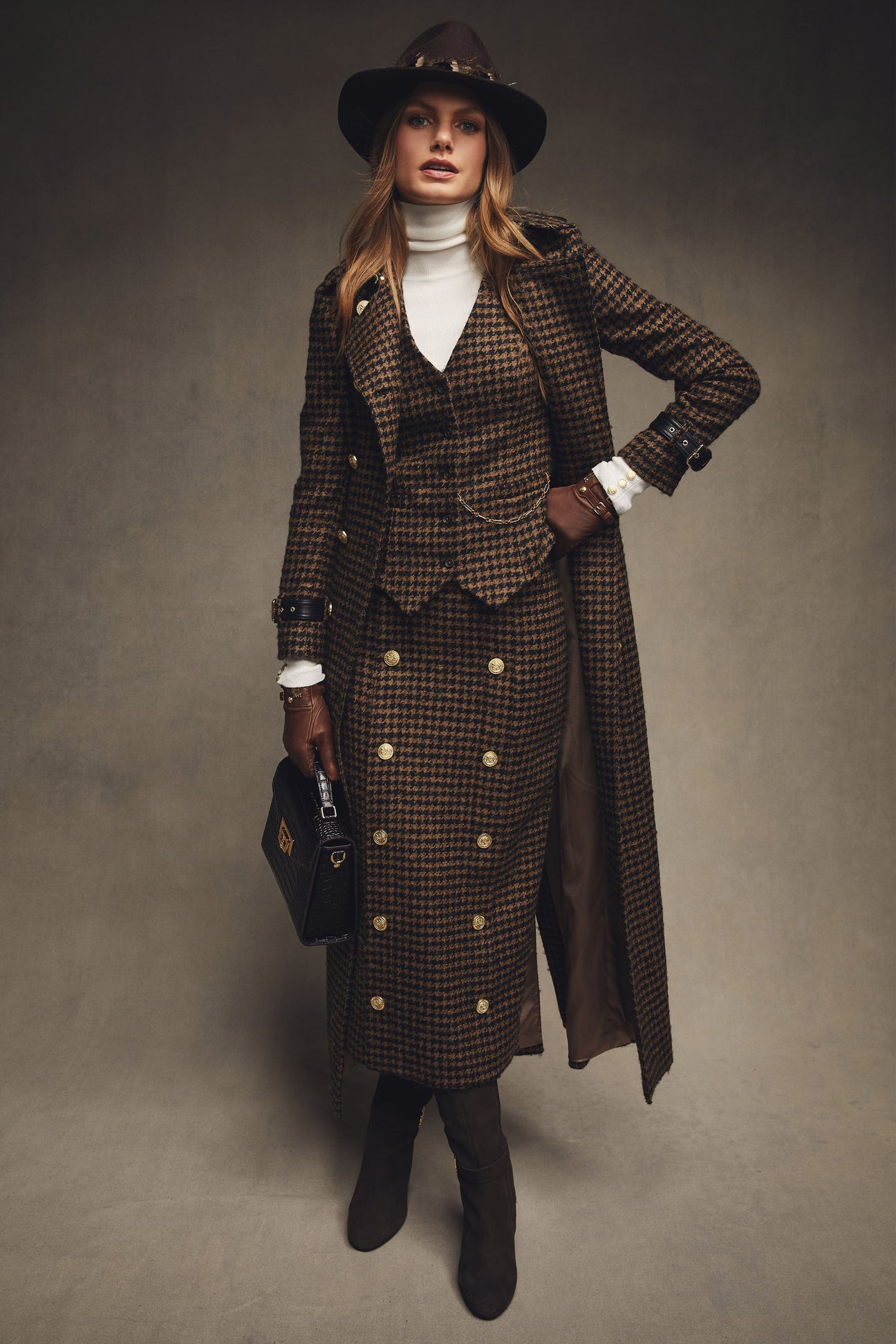 Knightsbridge Skirt - Houndstooth
