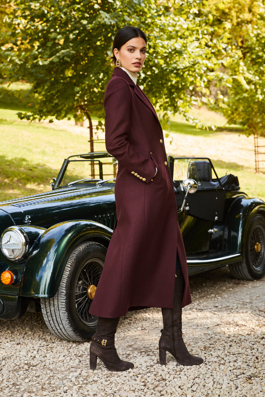 Classico Coat in Mulberry