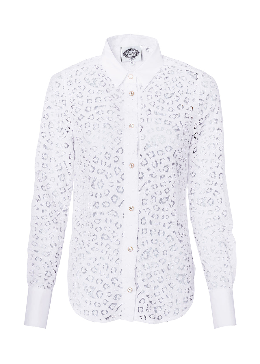 Cotton Lace Shirt - Off White main image 0