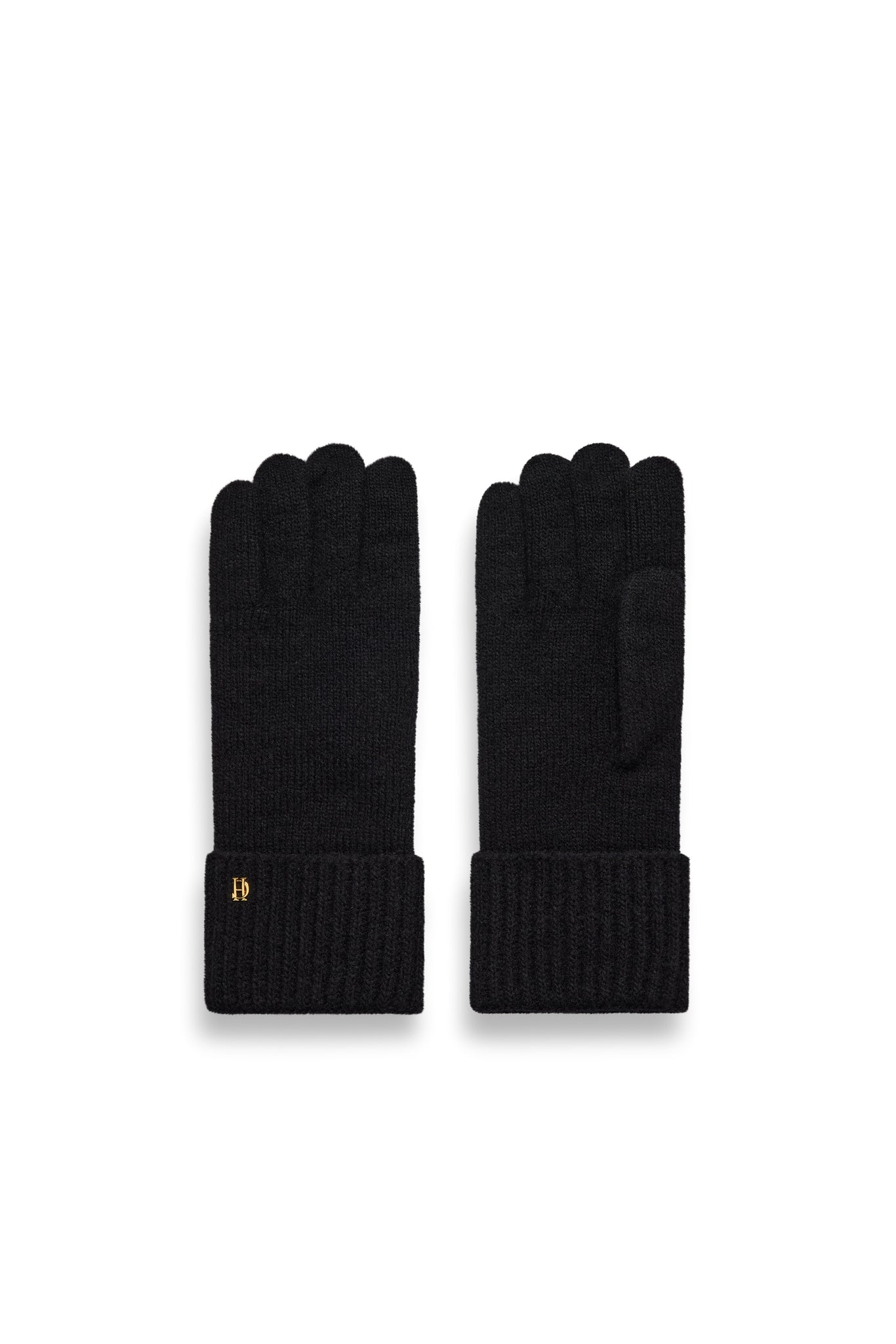 Classic Embroidered Beanie & Glove Set (Black)