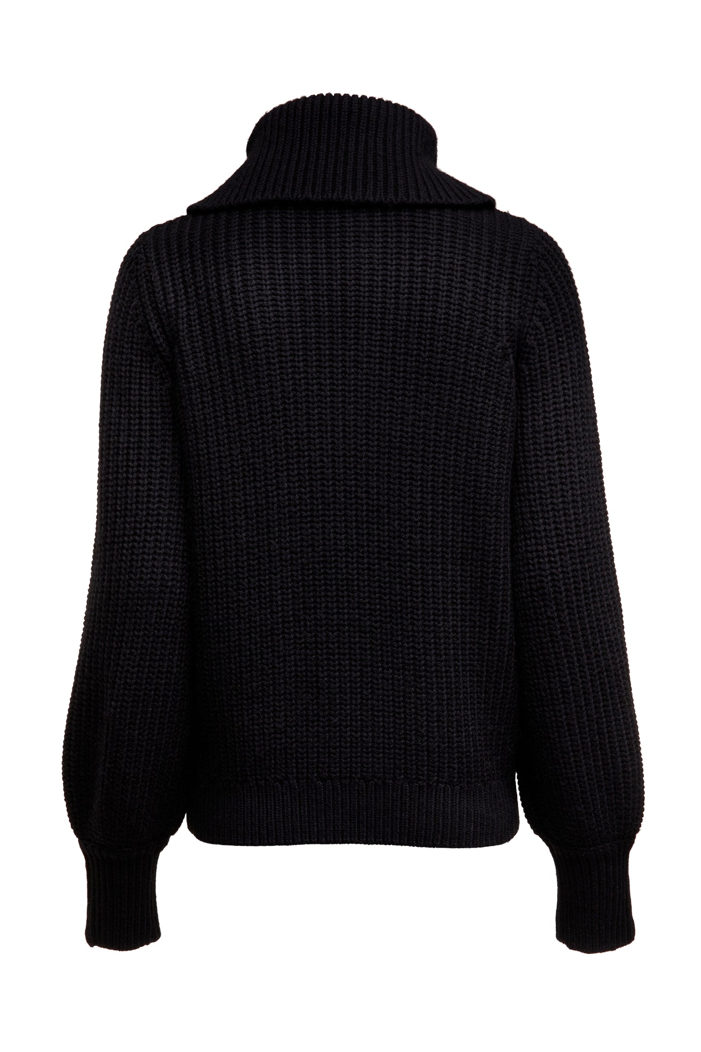 Corded Roll Neck Knit (Black)