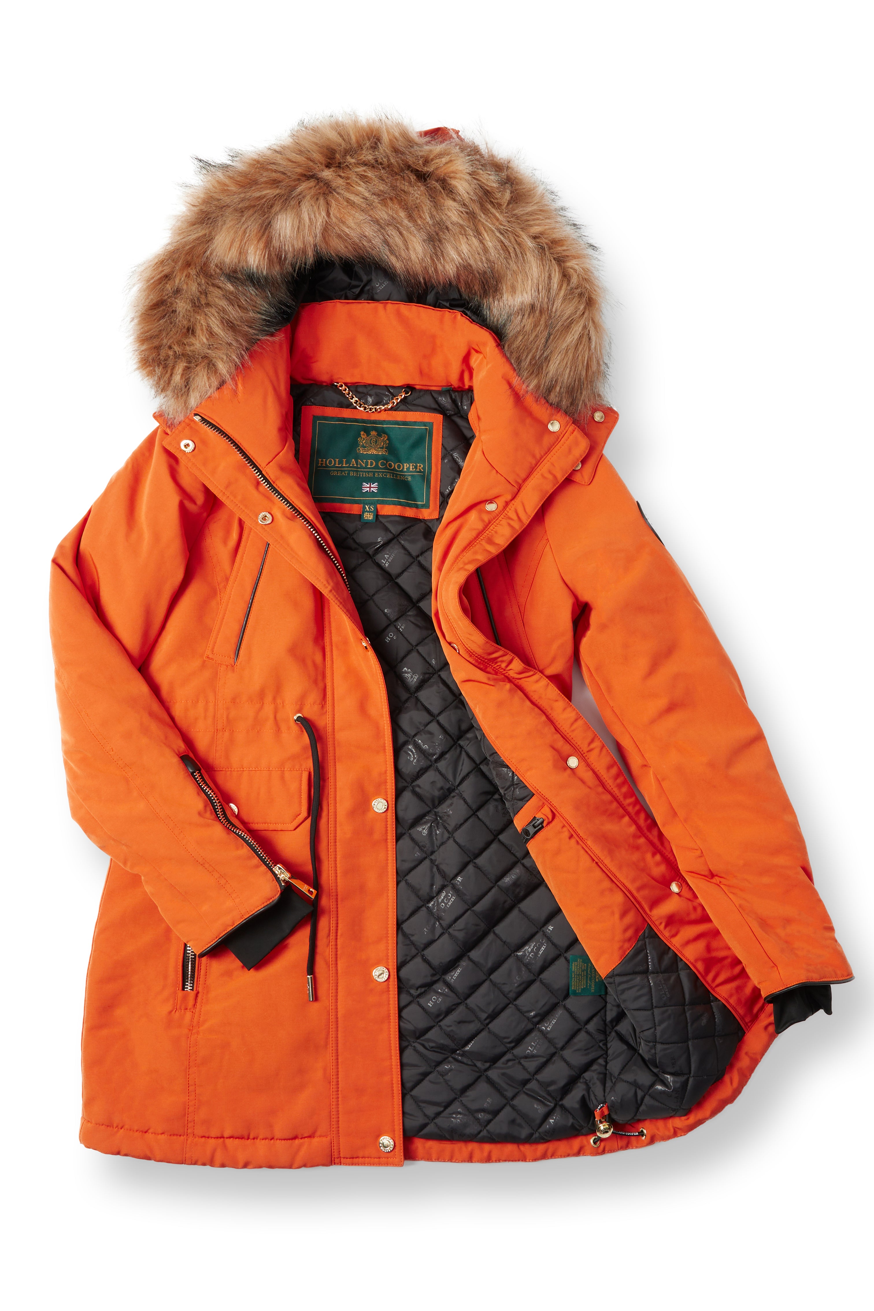 Rust Orange Parka Jacket