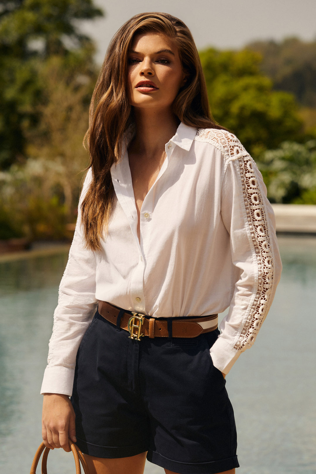 Pure Cotton Lace Shirt