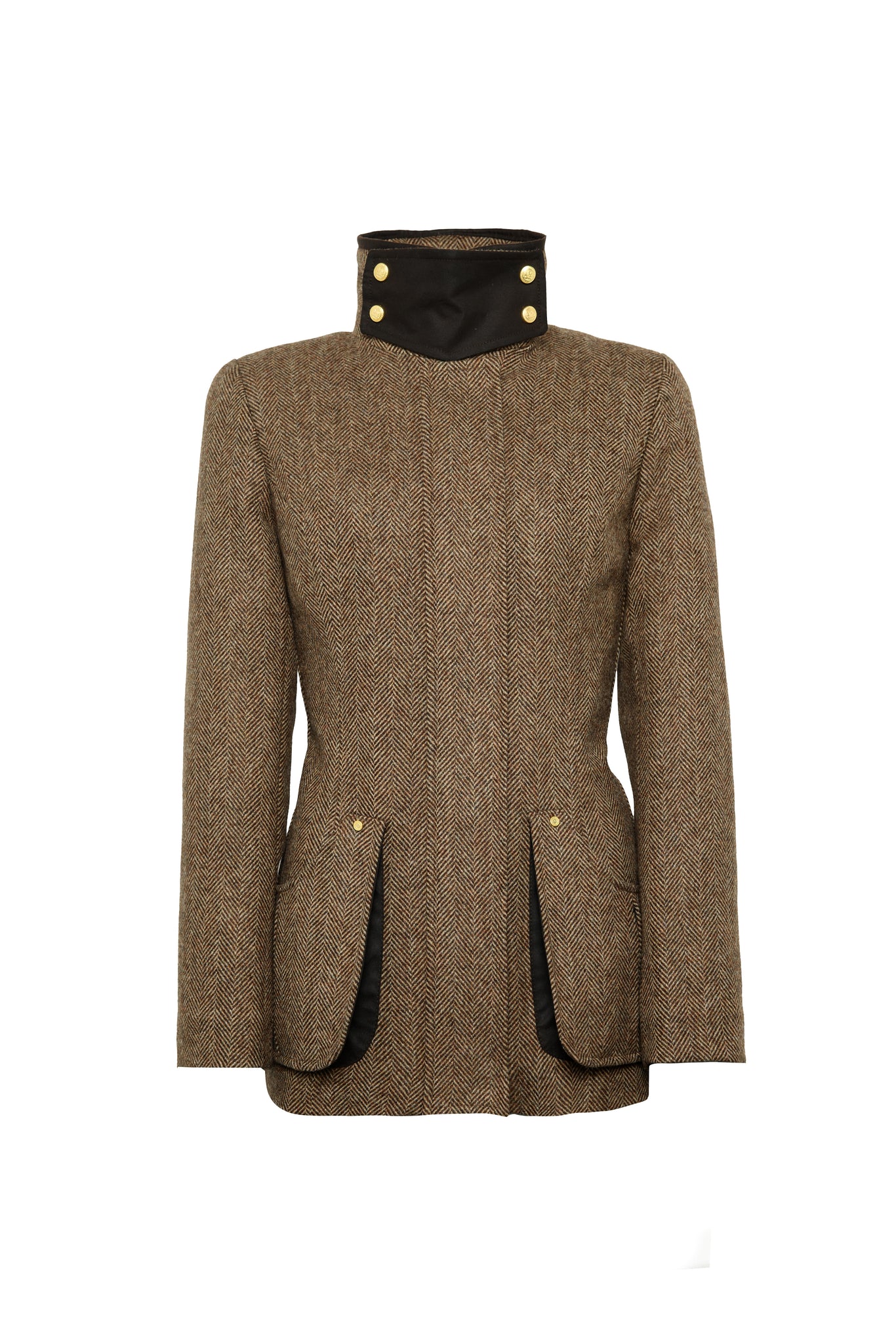 Country Classic Jacket (Large Scale Brown Herringbone)