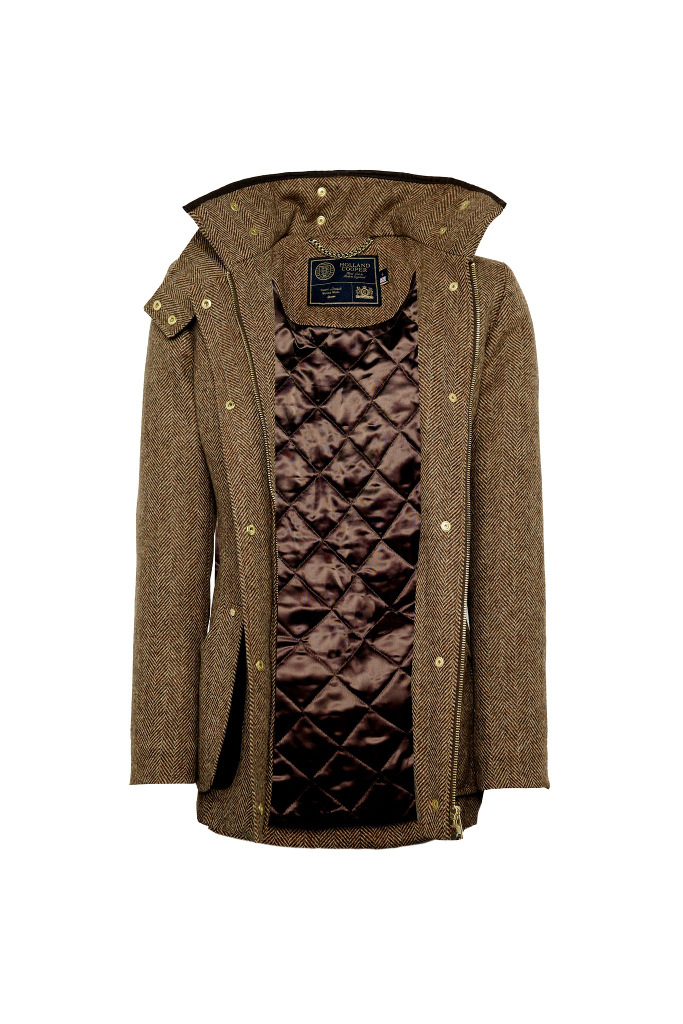 Country Classic Jacket (Large Scale Brown Herringbone)