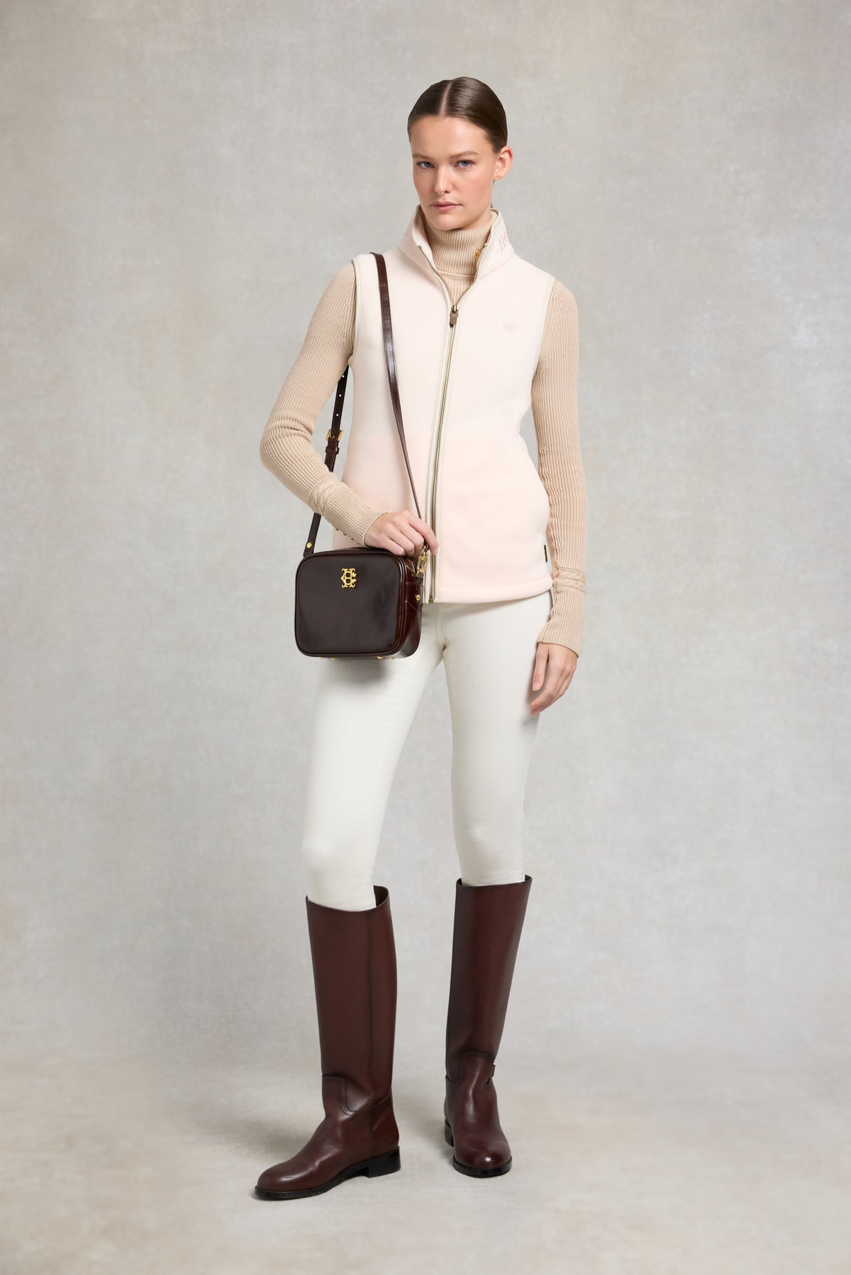 Country Fleece Gilet (Palest Pink)