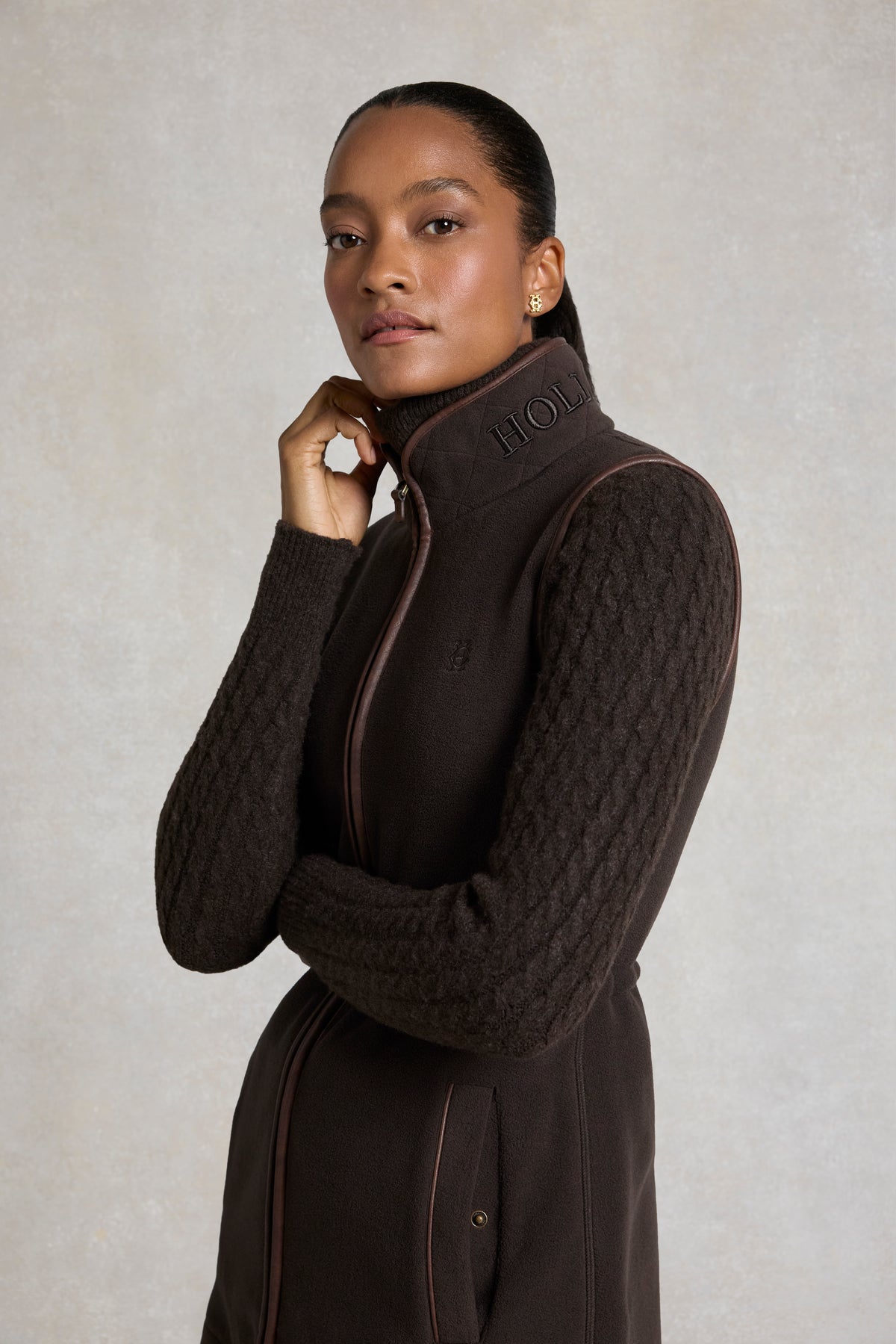 Country Longline Fleece Gilet (Chocolate)
