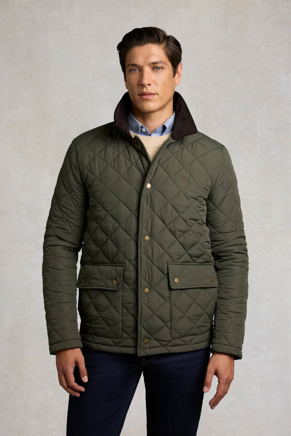 Men's Country Quilted Jacket (Khaki)