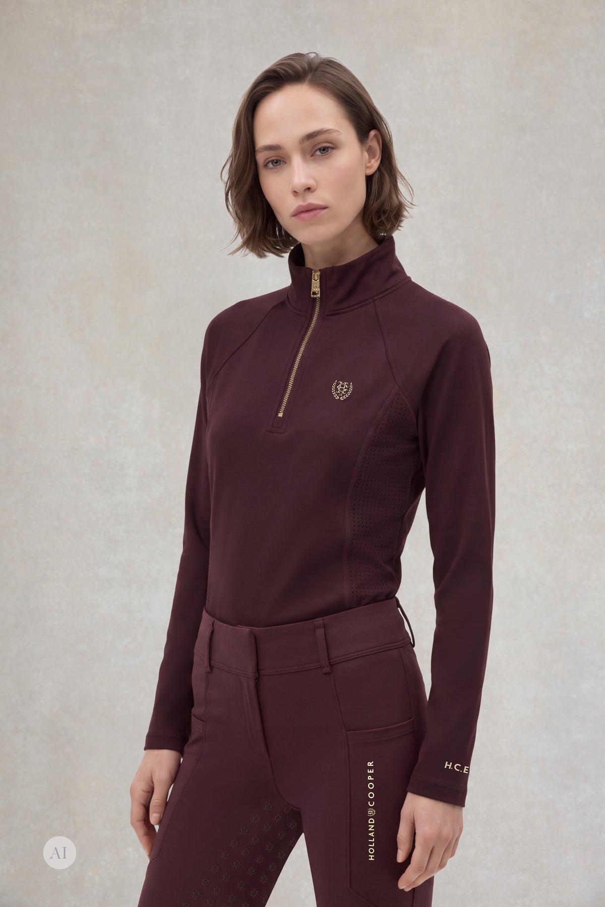 Cranborne Long Sleeve Base Layer (Mulberry)