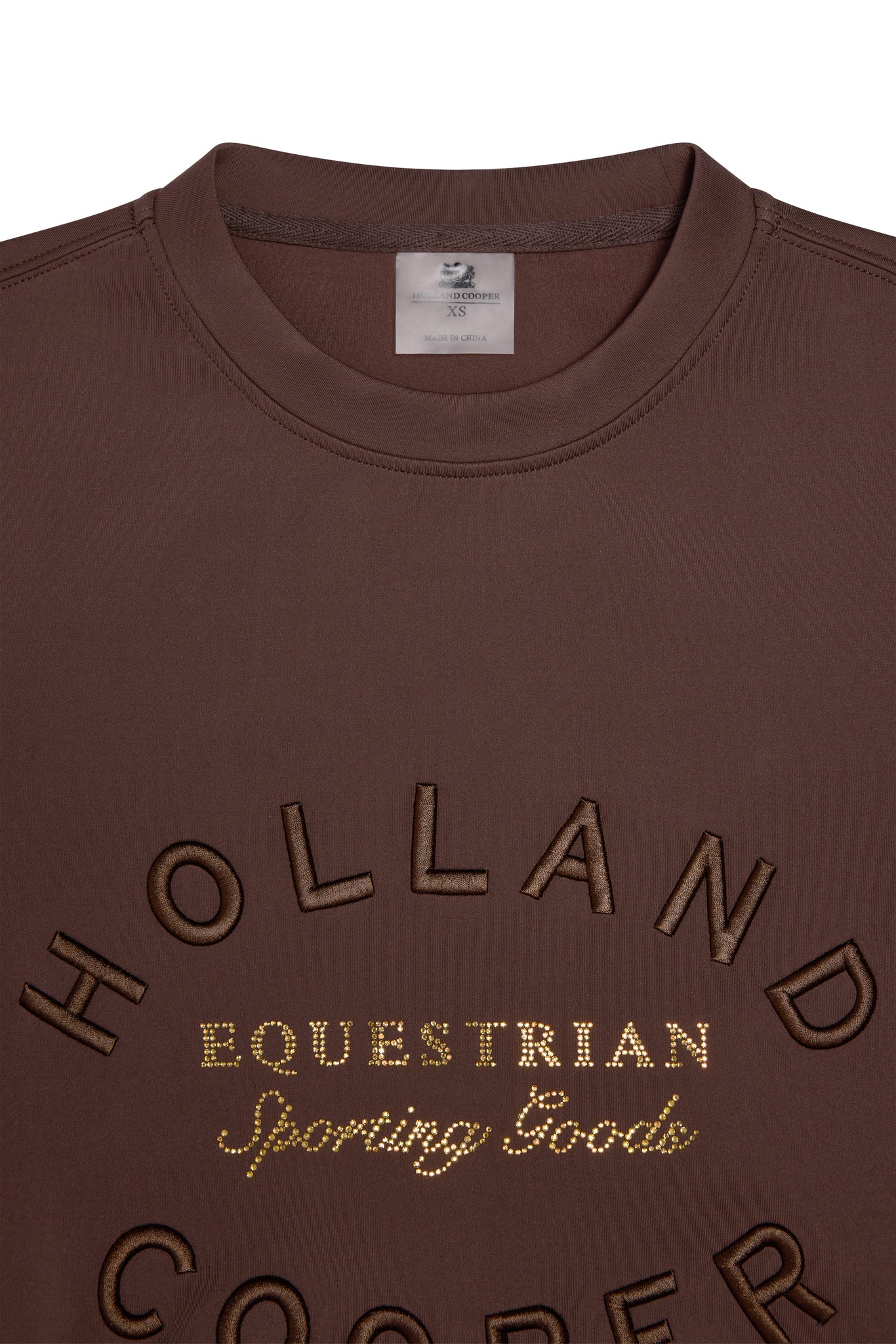 Crystal Crew Neck Sweat (Walnut)