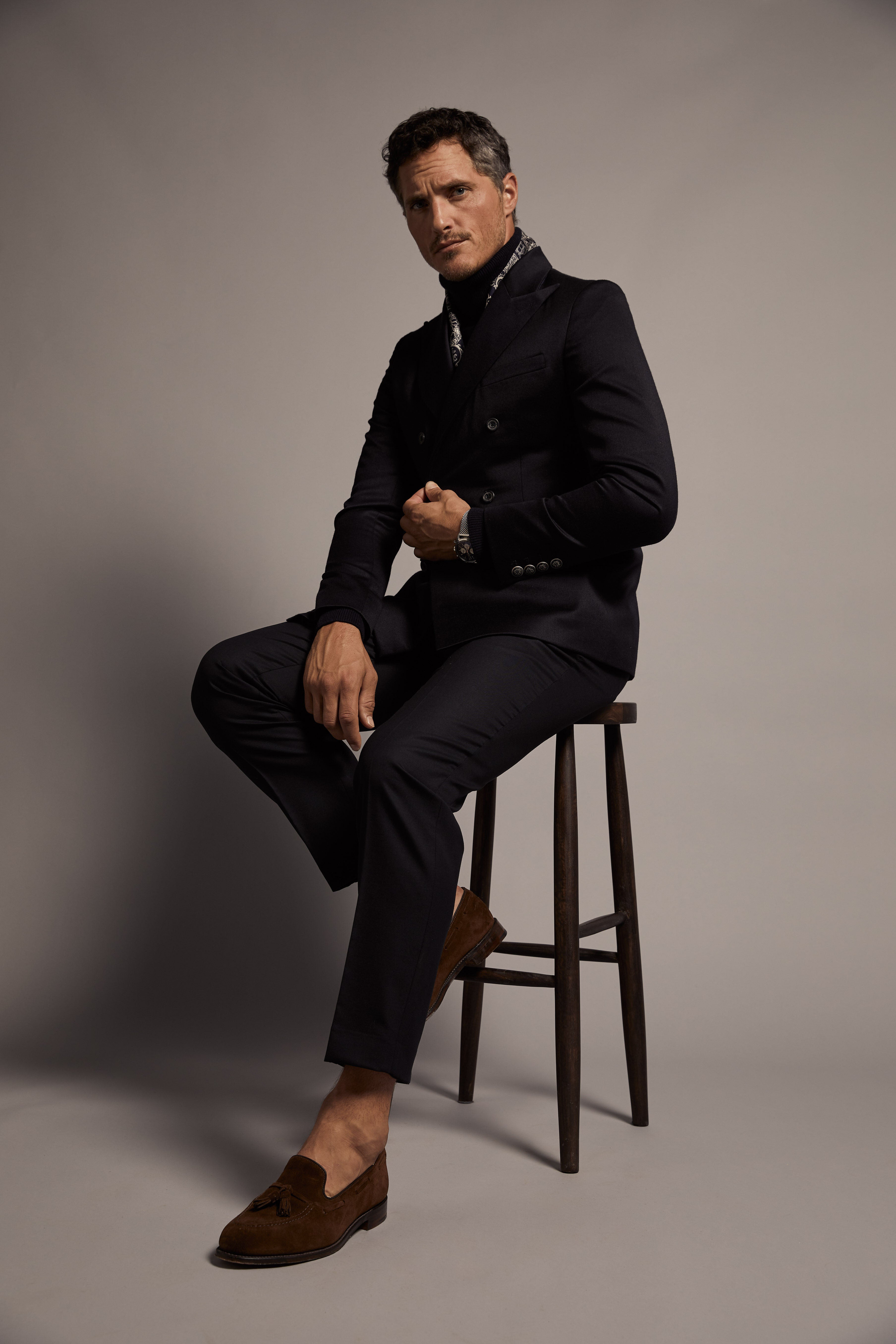 The Double Breasted Blazer - Navy Barathea main image 1