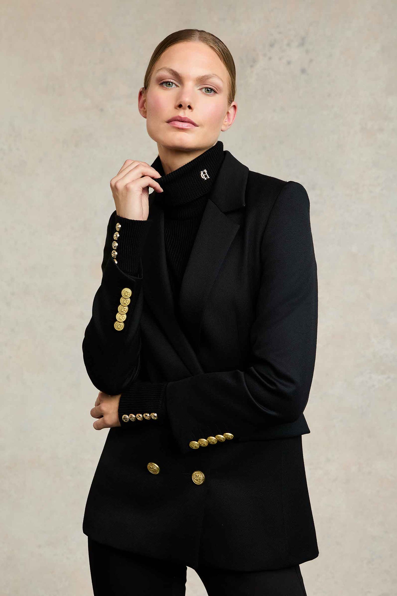 Double Breasted Blazer (Black Twill) – Holland Cooper ®