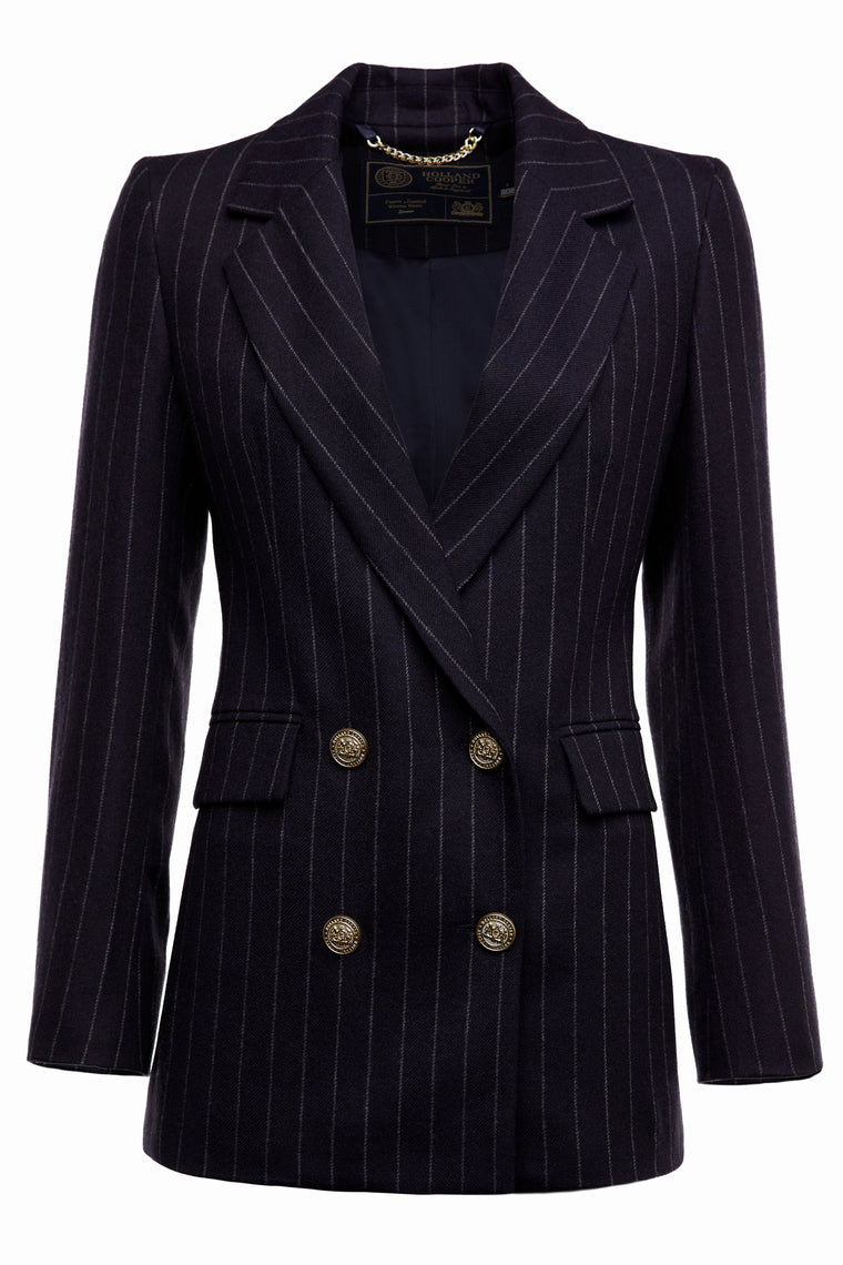 The Navy Chalk Pinstripe Paris Look