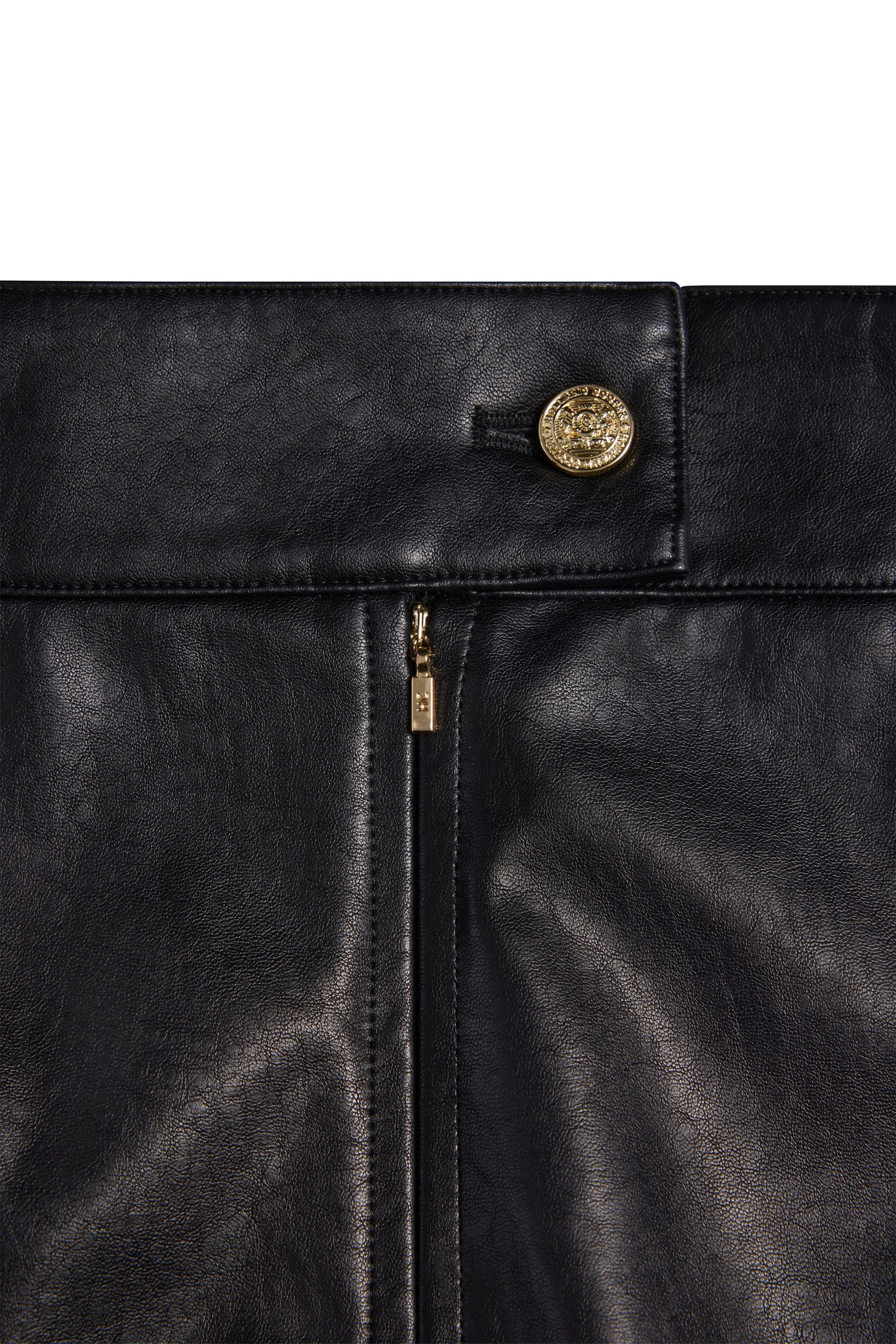 Faux Leather Mayfair Skirt (Black)