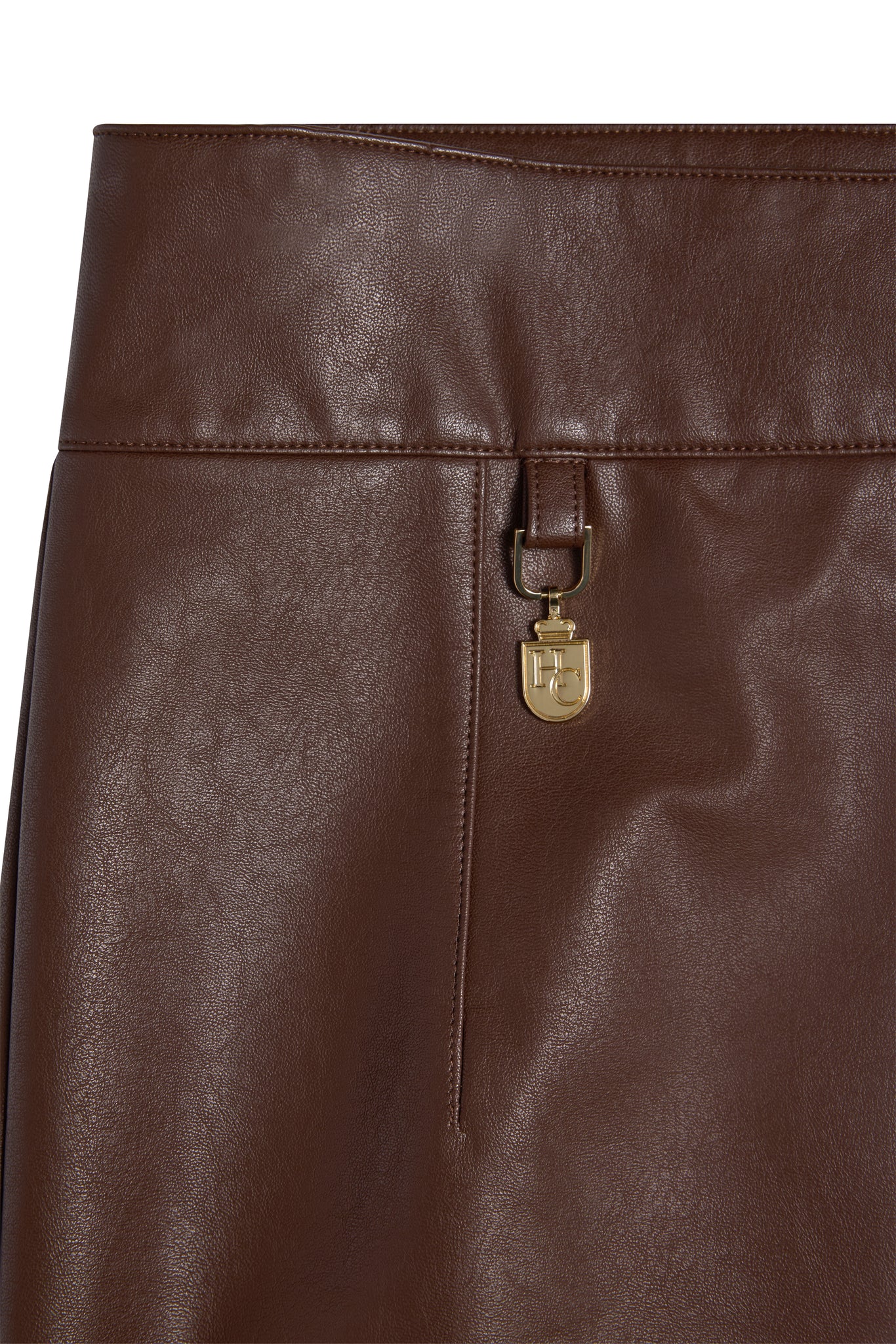 Faux Leather Mayfair Skirt (Espresso)