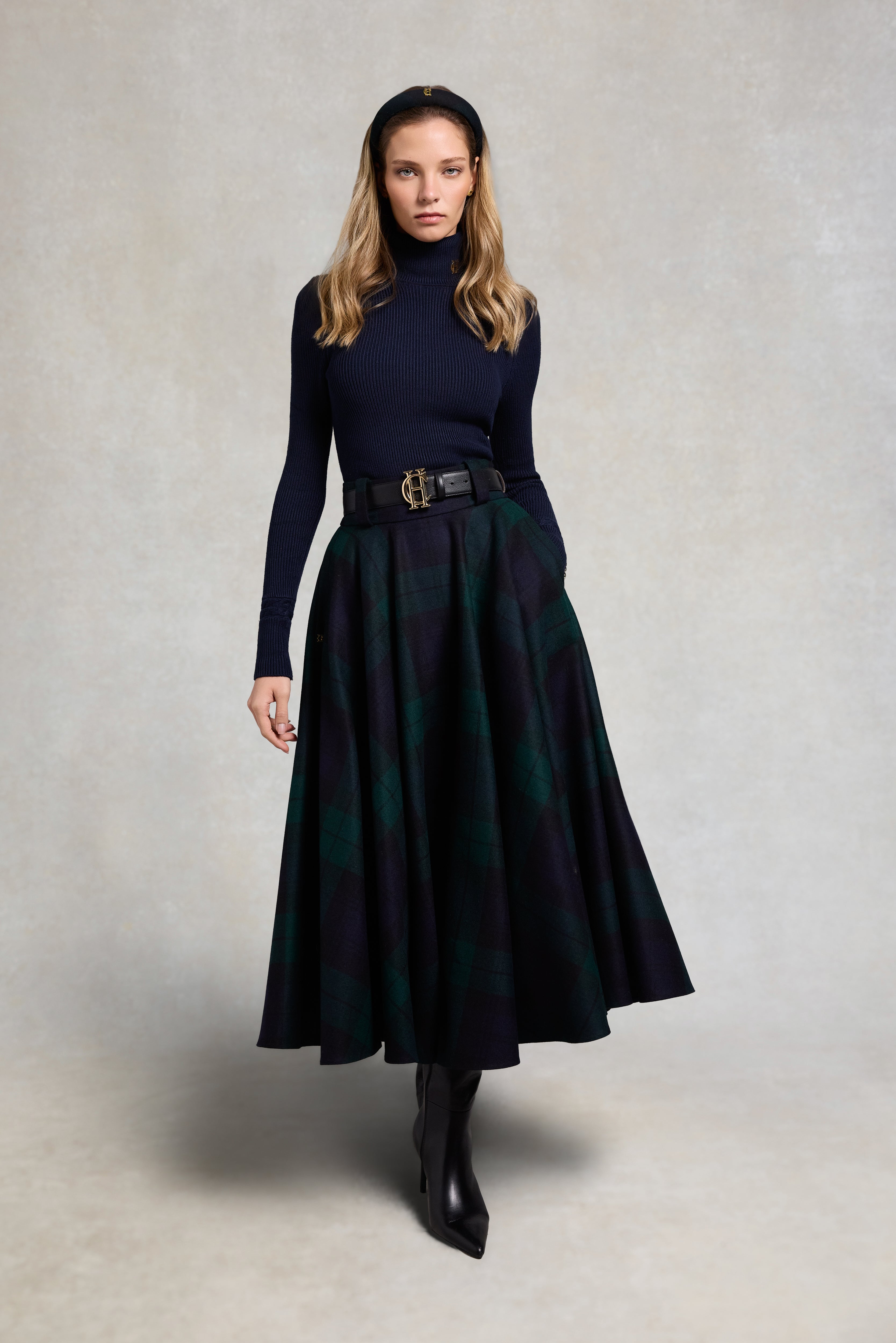360 Maxi Tweed Circle Skirt Blackwatch Holland Cooper 360-maxi-tweed-circle-skirt-blackwatch-holland-cooper