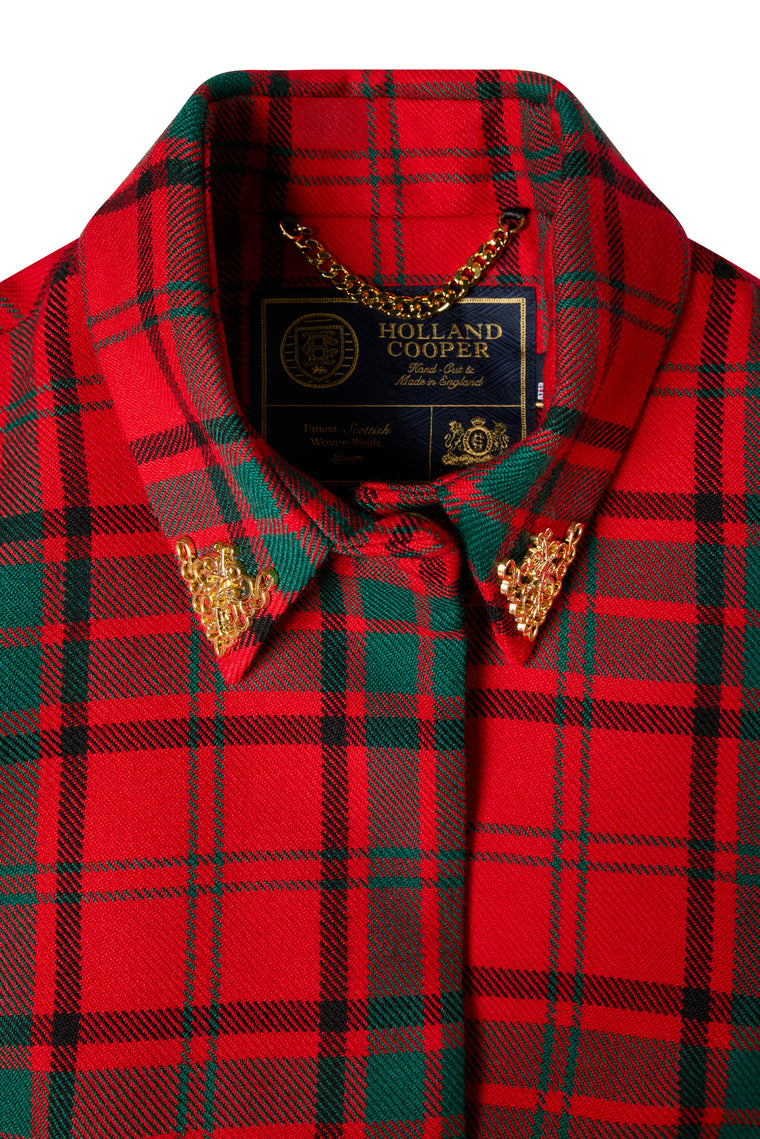 Full Length Knightsbridge Cape (Red Tartan)