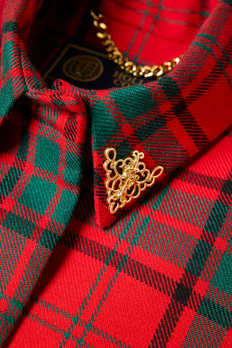 Full Length Knightsbridge Cape (Red Tartan)