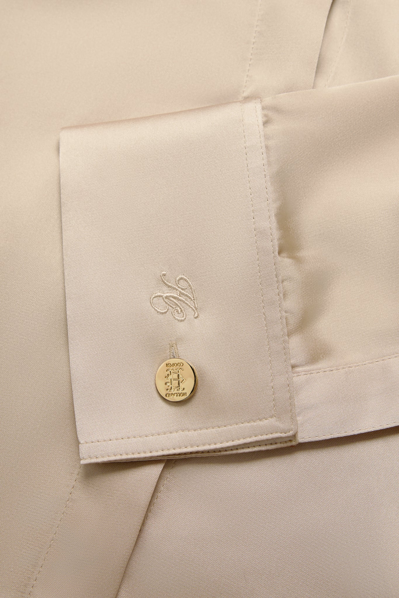 Georgina Satin Shirt (Champagne)