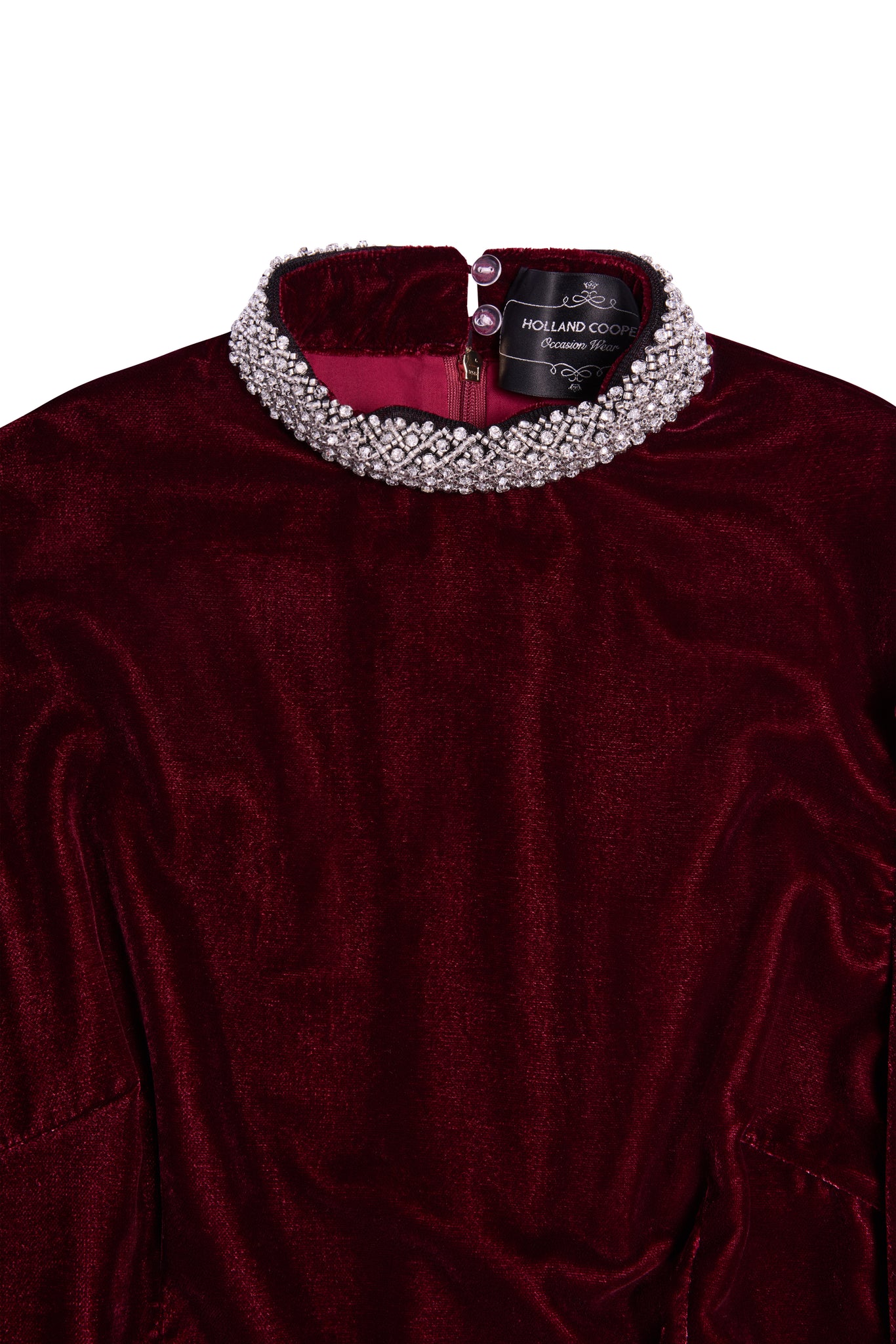 Gracie Velvet Mini Dress (Merlot)