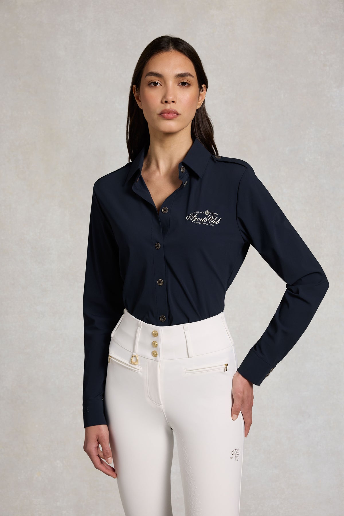 Equestrian Riding Shirt (Ink Navy)