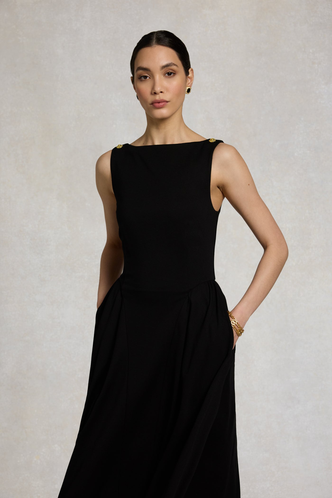 Everly Midi Dress (Black)