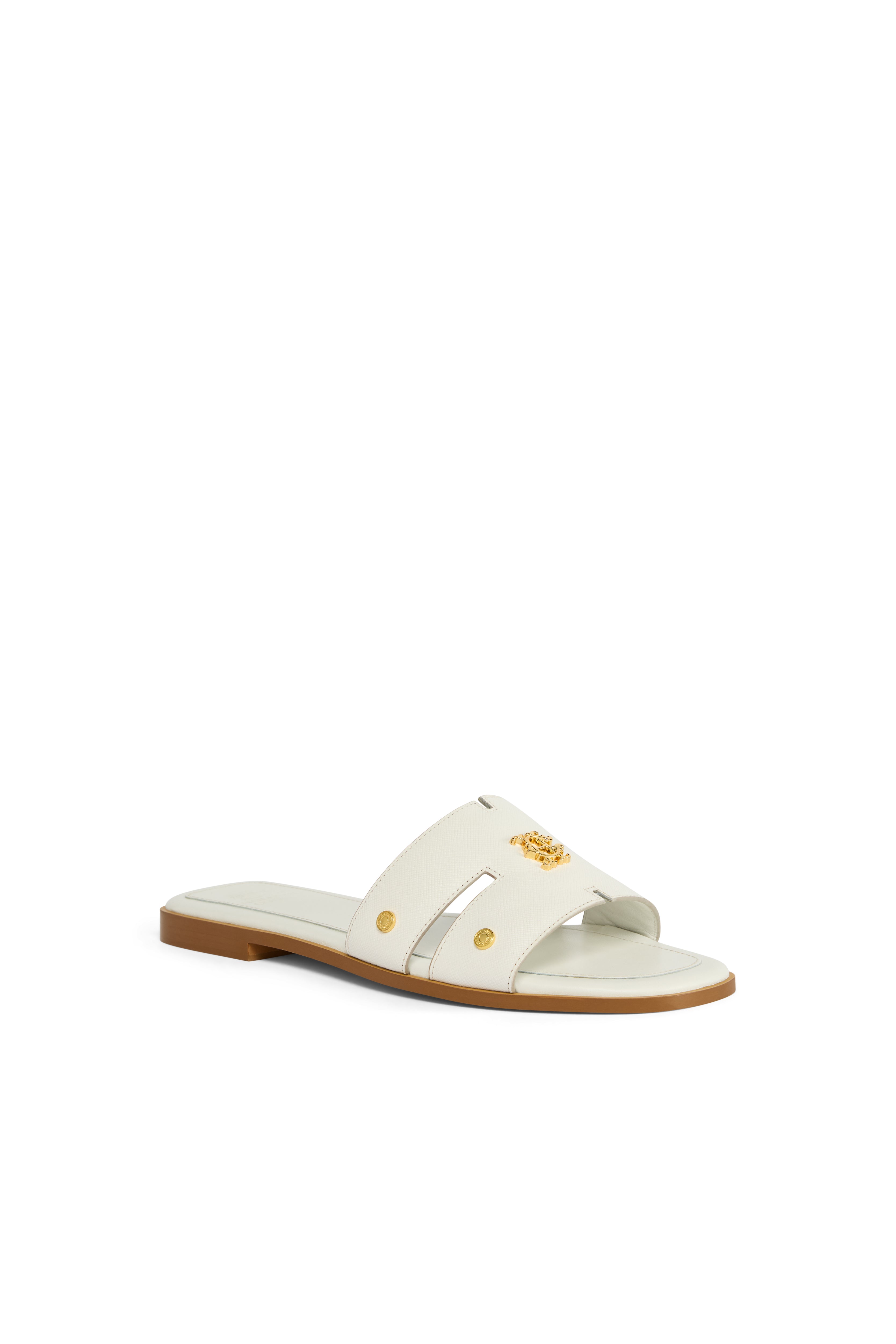 Heraldic Monogram Slides (White Saffiano) – Holland Cooper