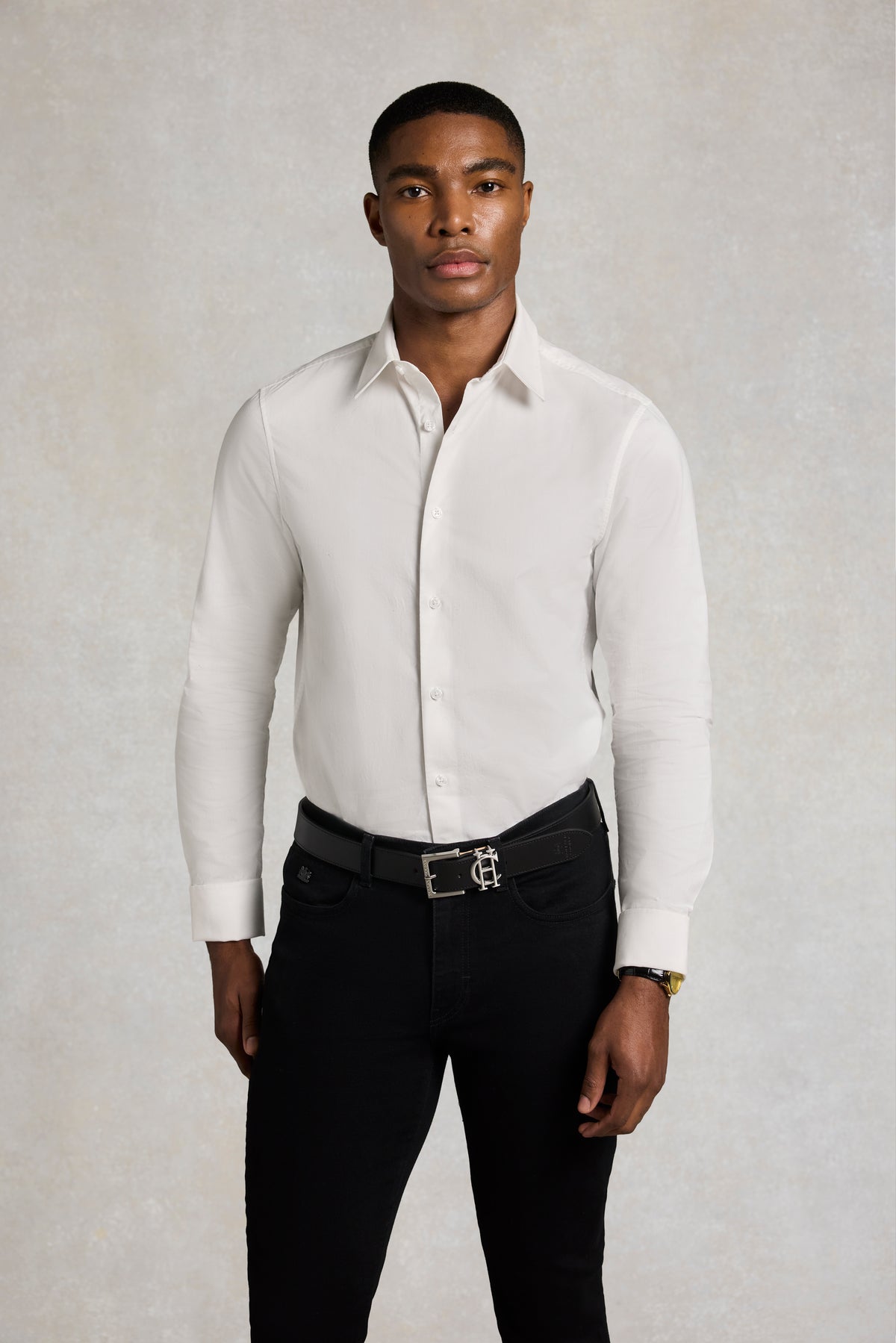 Men's Slim Fit Mayfair Shirt (White)