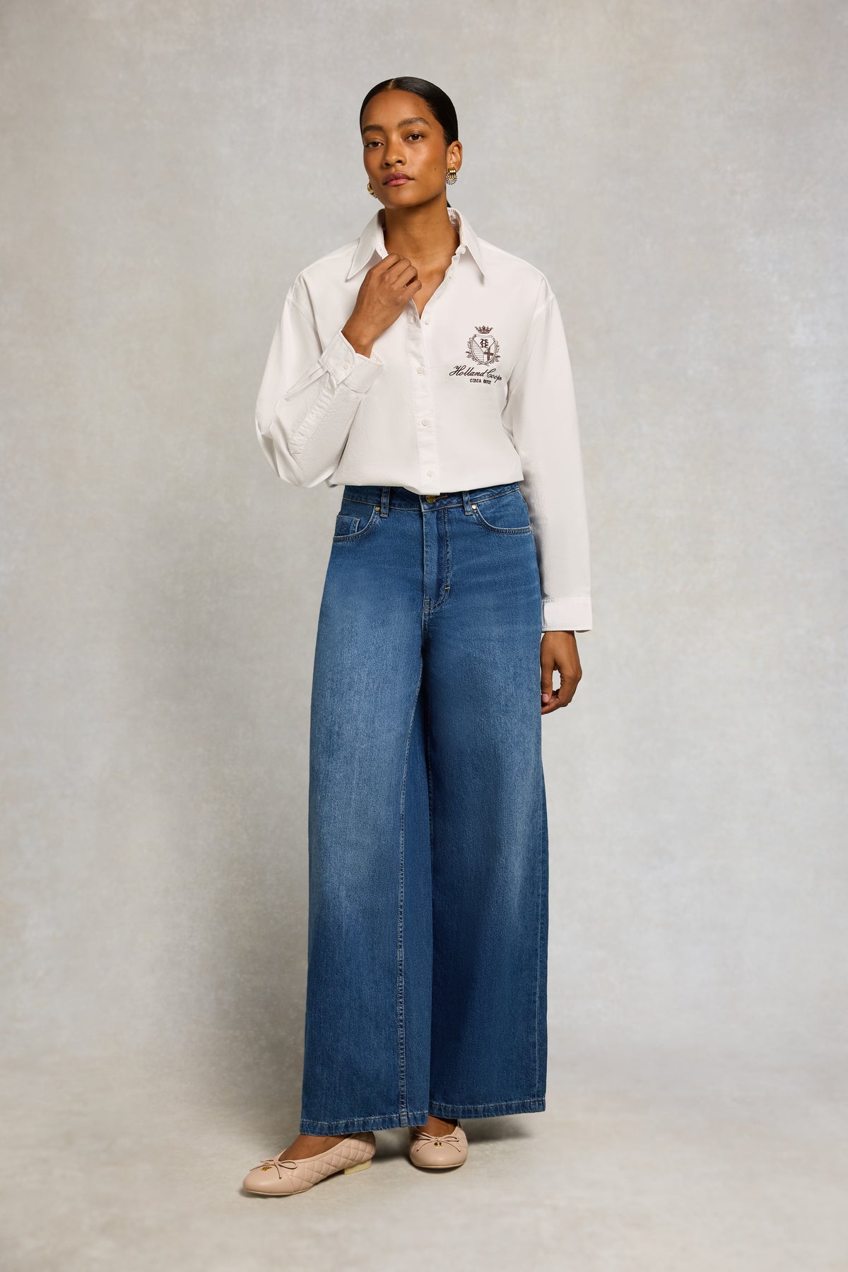 Classic Palazzo Jean (Aged Indigo)
