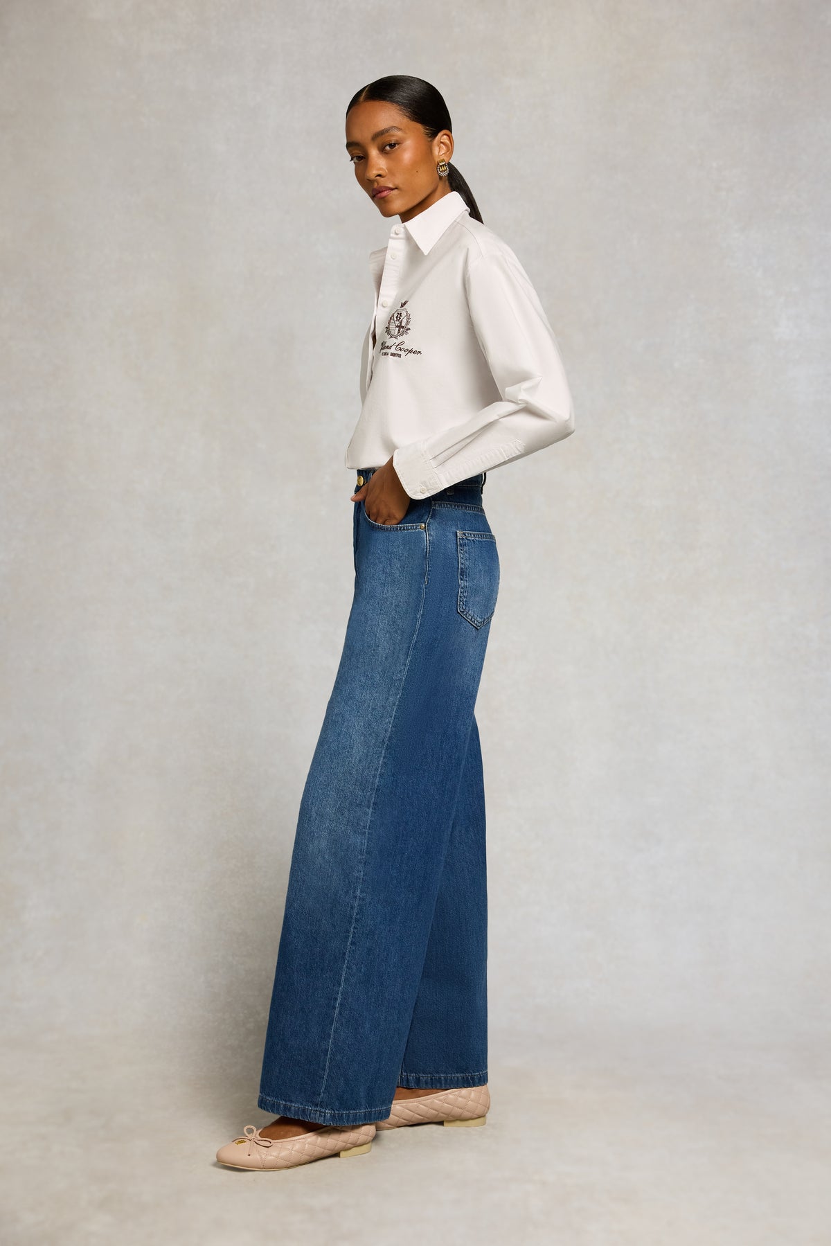 Classic Palazzo Jean (Aged Indigo)