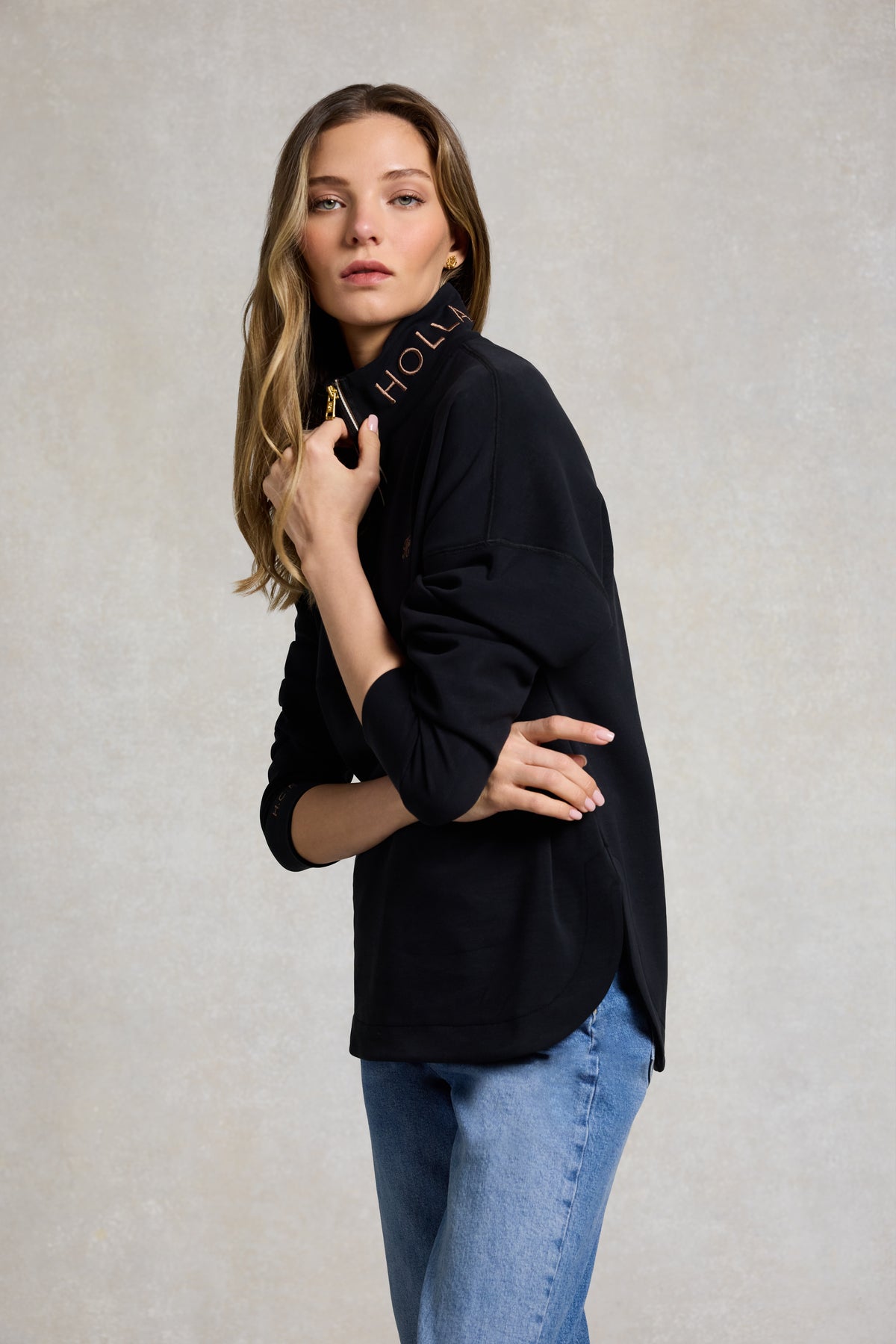 Windsor Quarter Zip Sweat (Black)