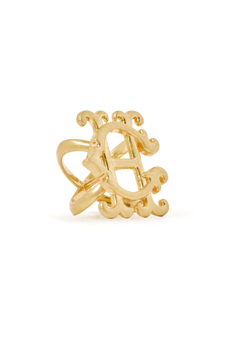 HC Heraldic Scarf Ring (Vintage Gold)