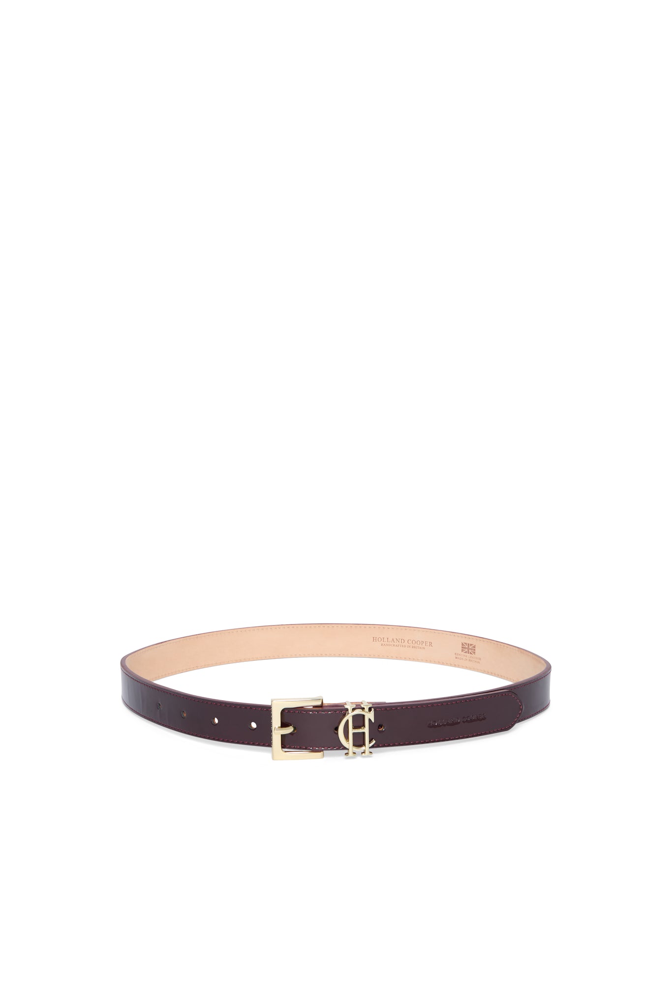 HC Slim Logo Belt (Oxblood Patent)