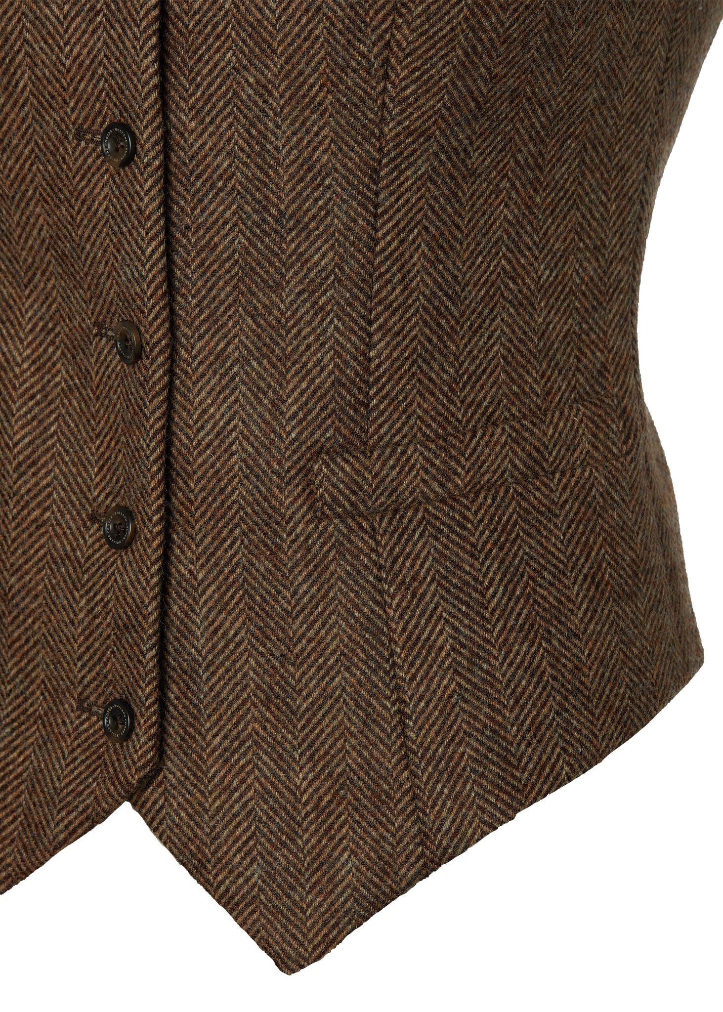 Hampton Waistcoat (Large Scale Brown Herringbone)