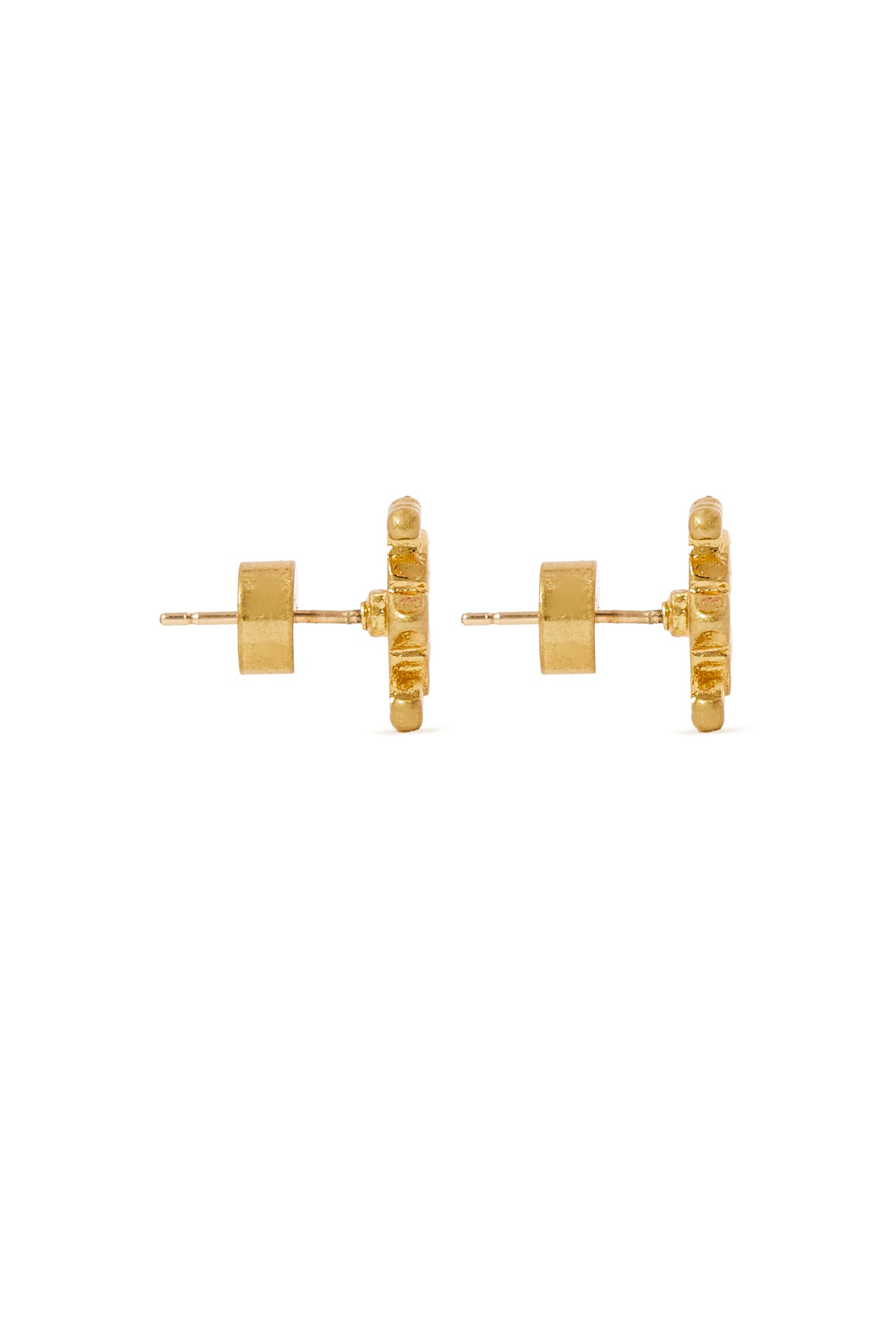 Heraldic Stud Earrings (Vintage Gold)