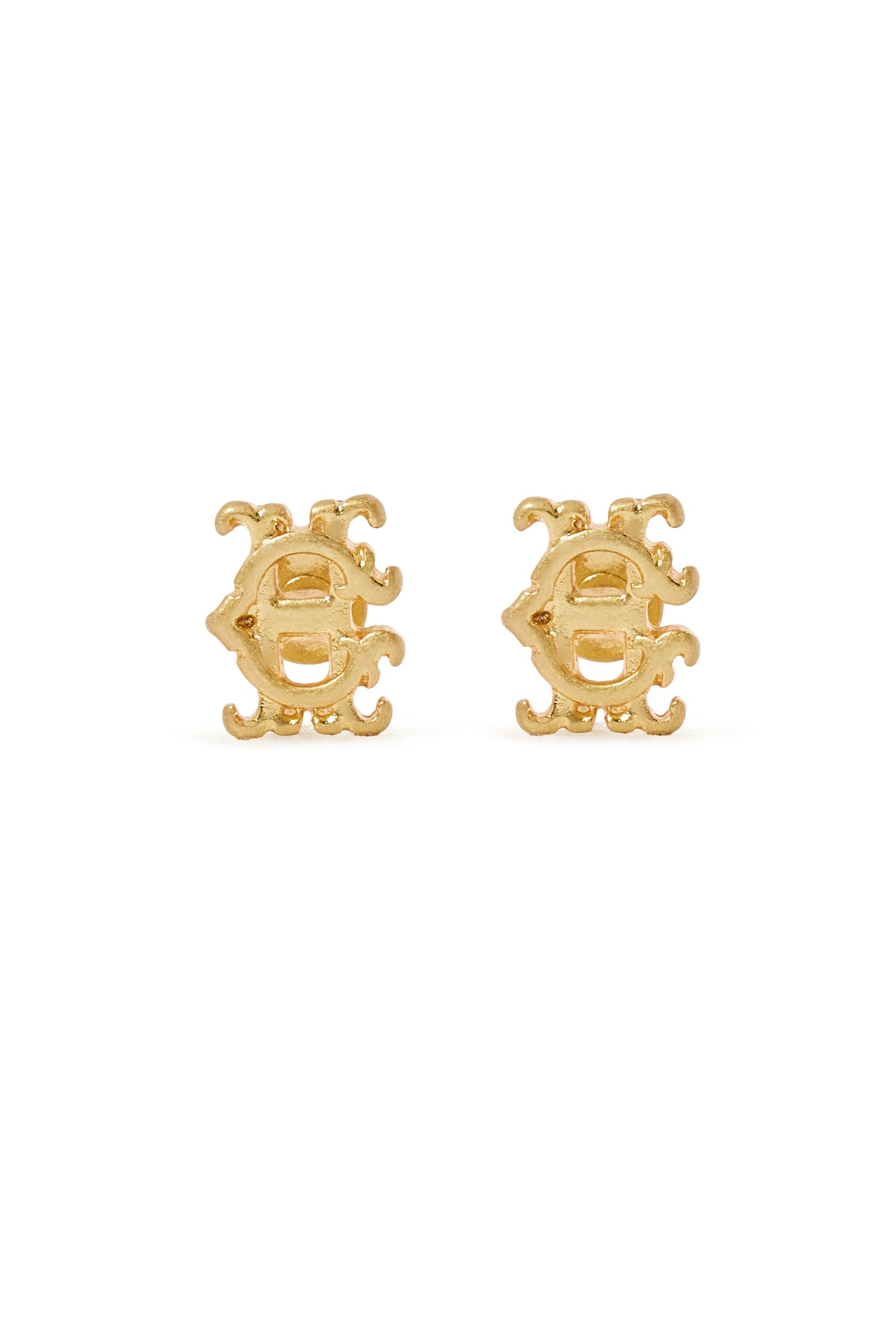 Heraldic Stud Earrings (Vintage Gold)