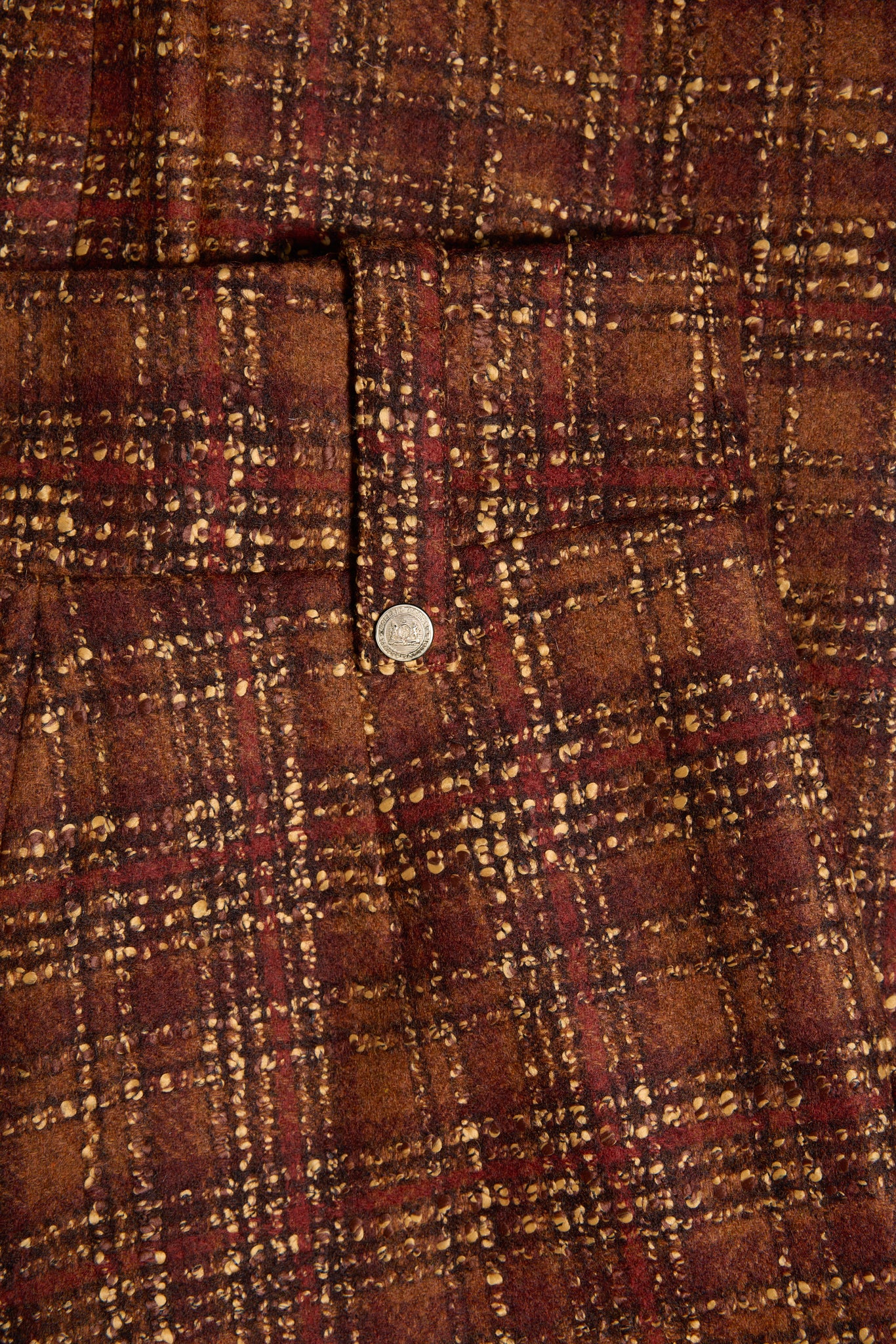 High Waisted Wide Leg Trouser (Amber Tweed)